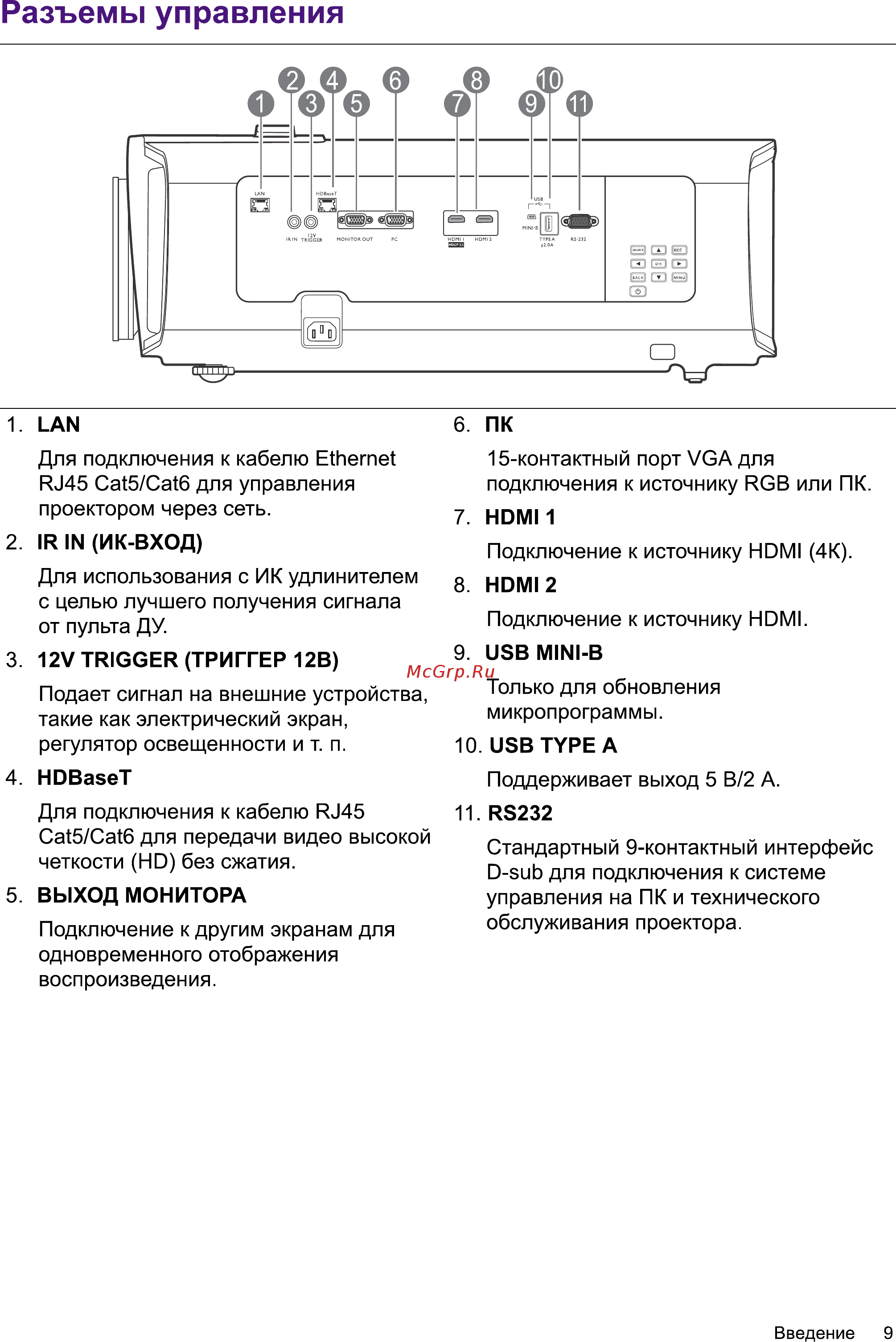 Benq LK970 Инструкция по эксплуатации онлайн [9/48] 464724