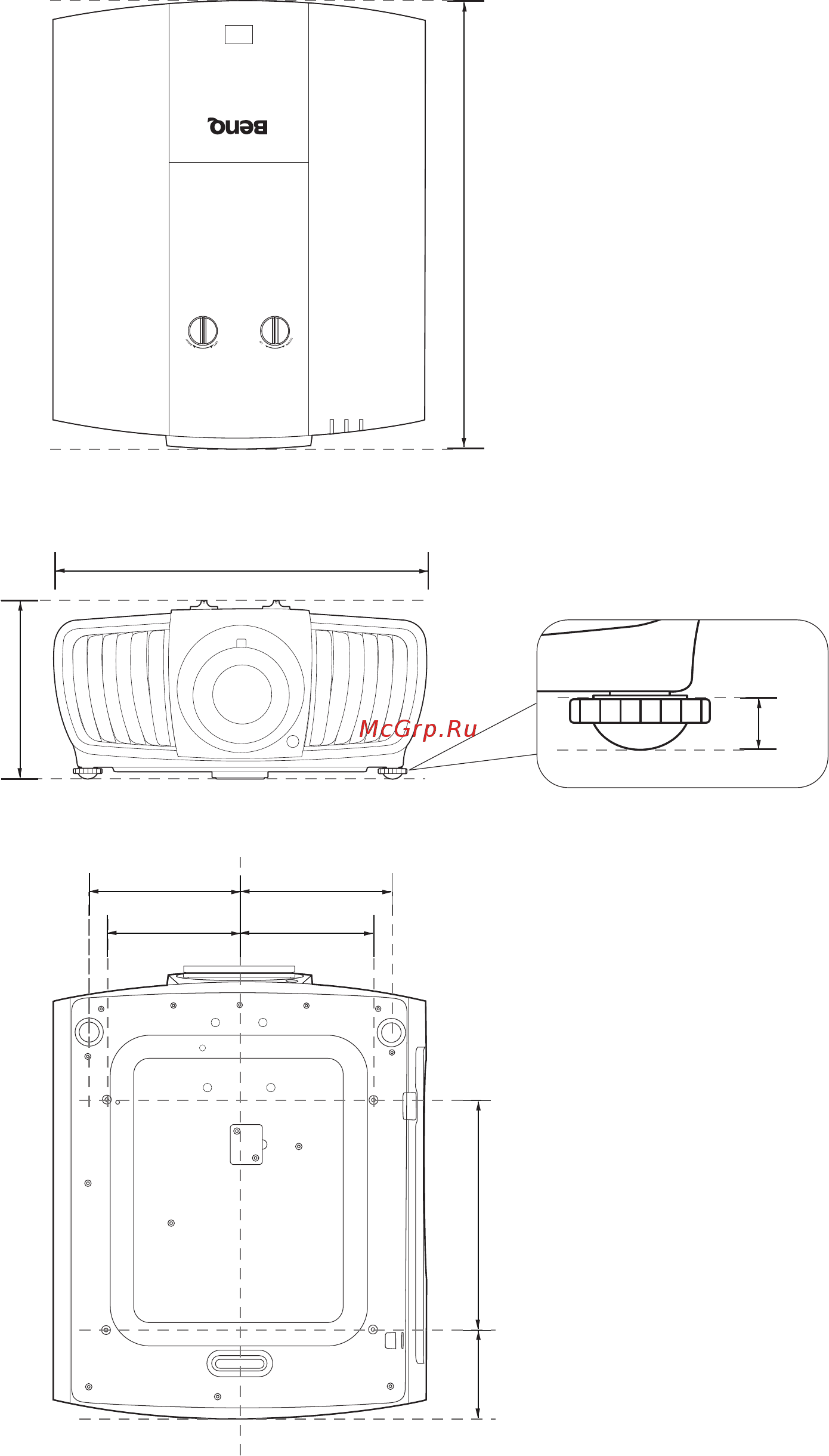 Benq LK990 [48/58] 7 мм ш x 224 9 мм в x 564 7 мм г