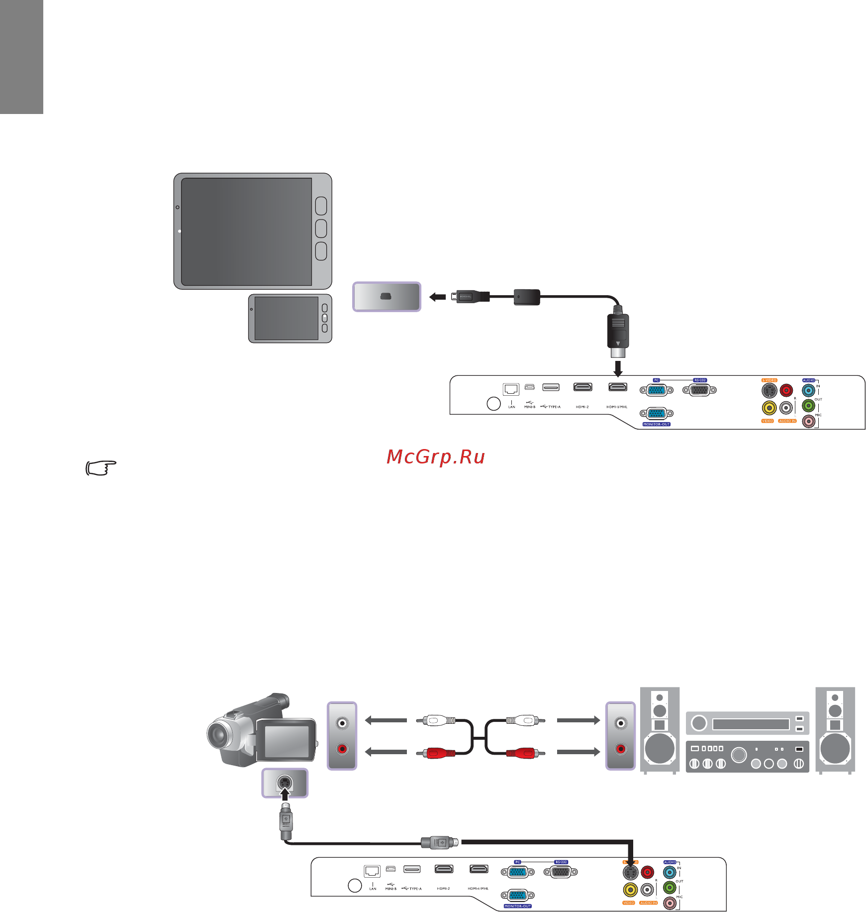 Benq SU931 [18/74] Connecting mhl devices