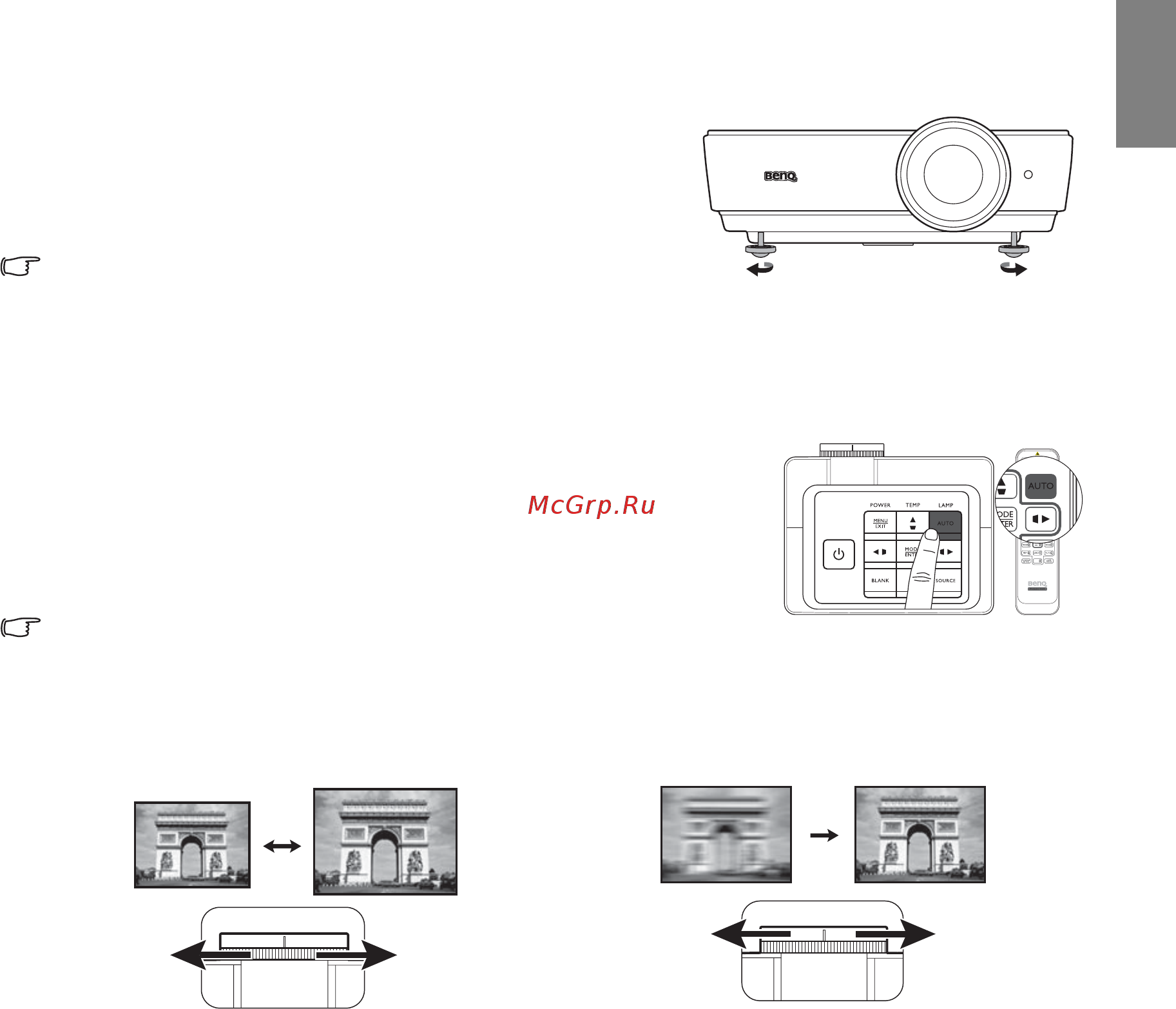Benq SU931 [27/74] Adjusting the projection angle