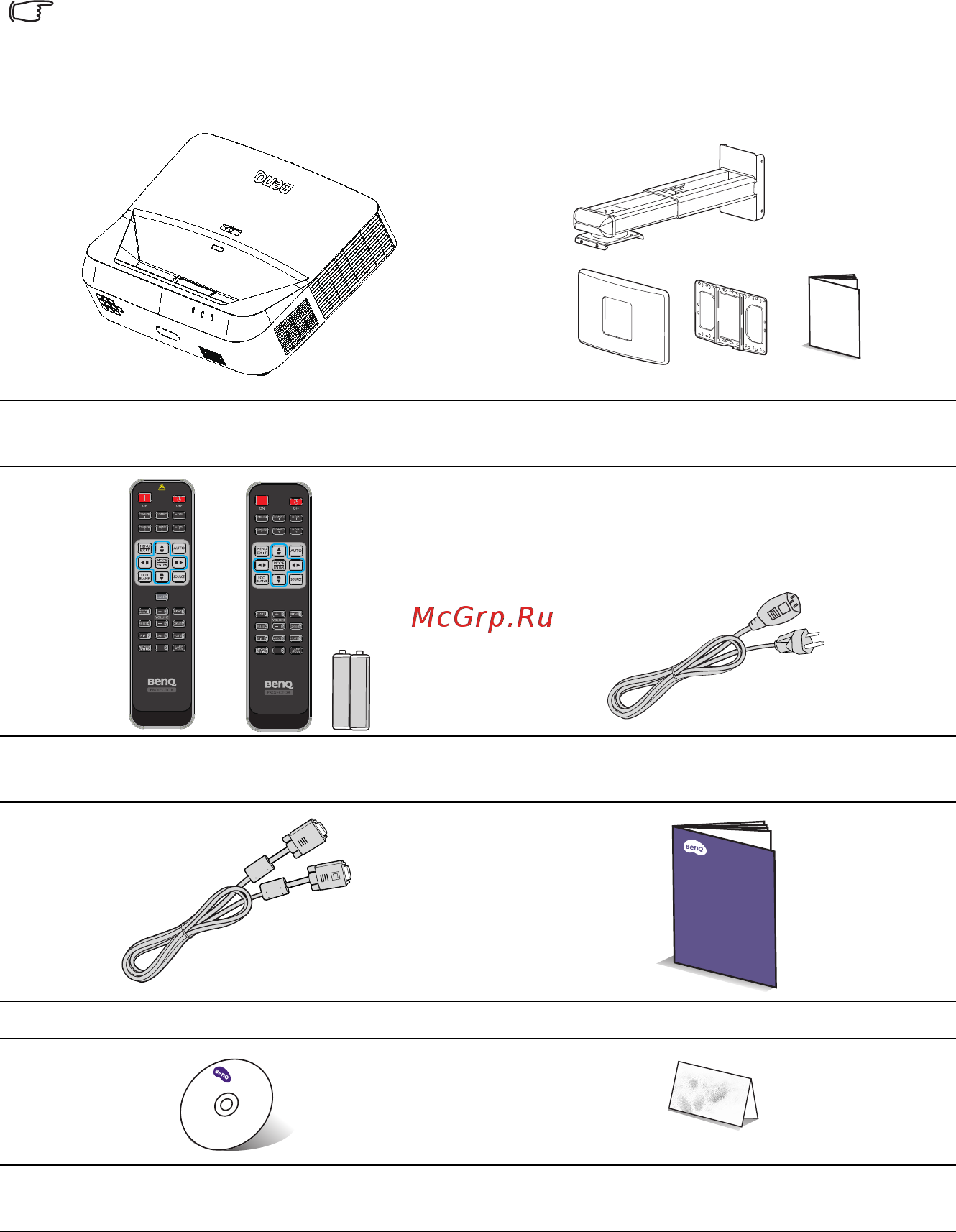 Benq LH890UST [4/73] Комплектация