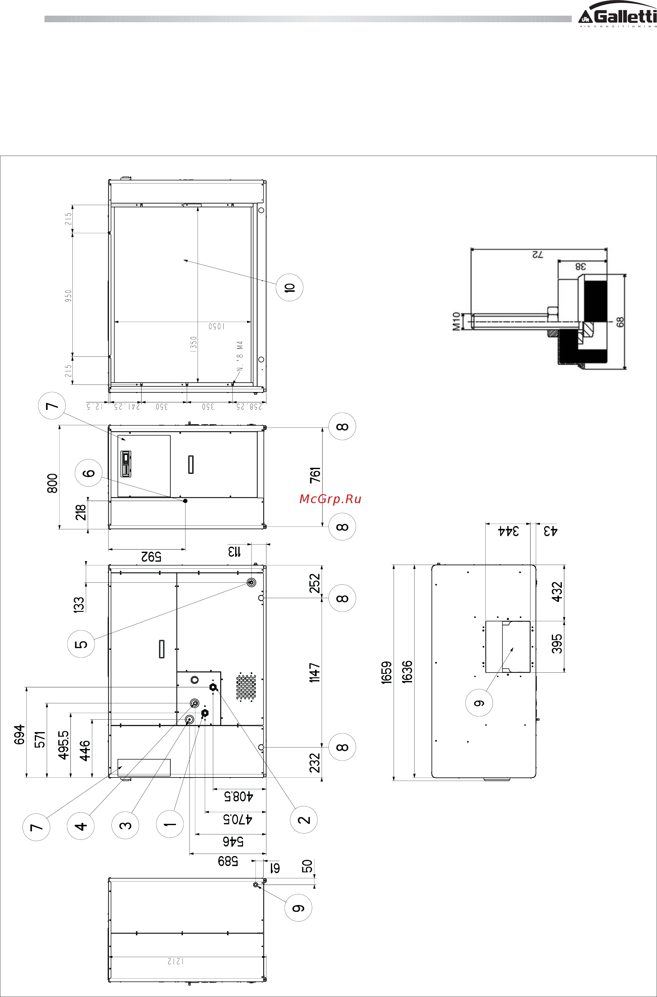 Galletti МСС-С 07 [21/24] Overall dimensions mcc 18 22