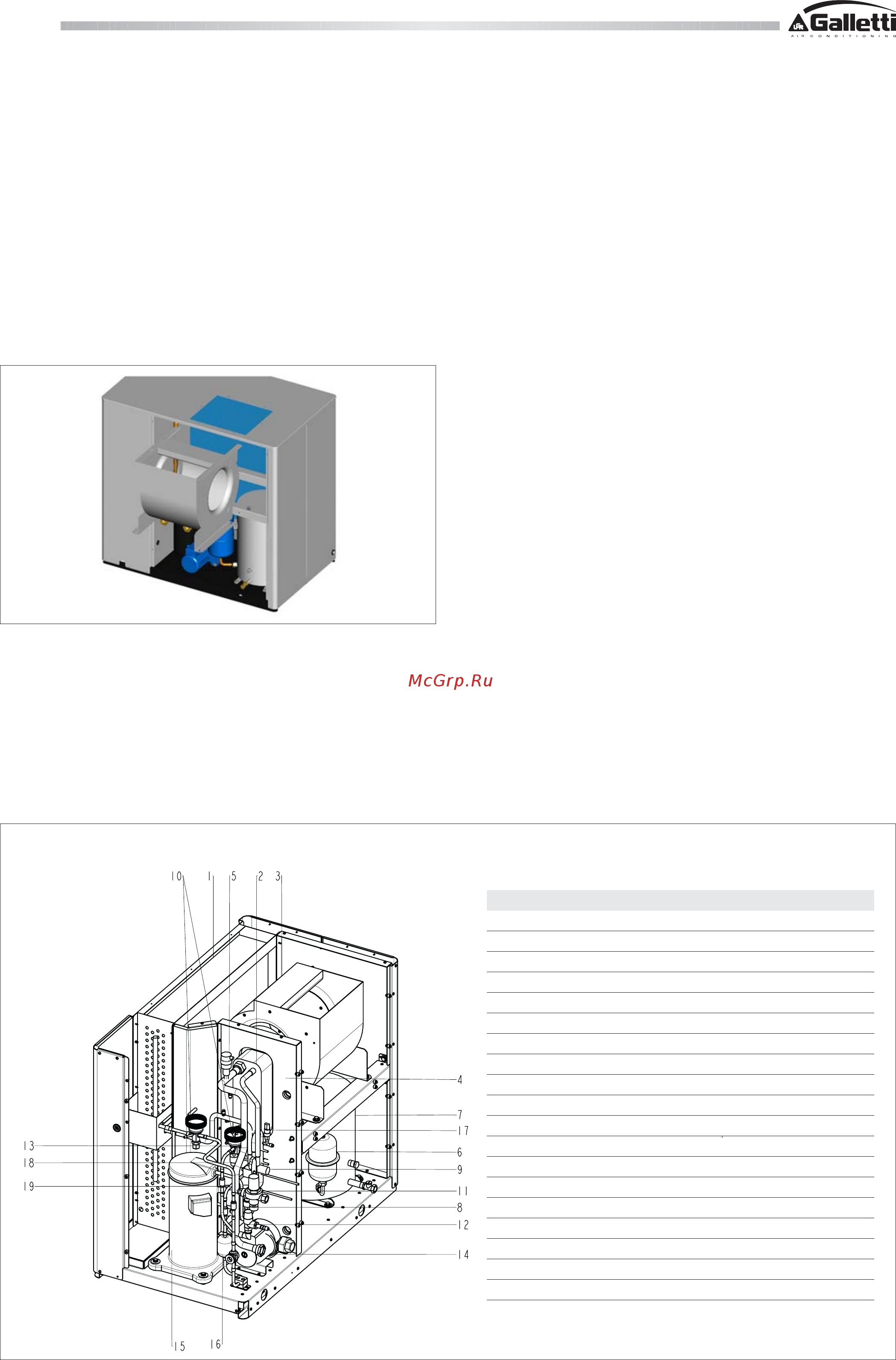 Galletti МСС-С 07 [4/24] Constructive features
