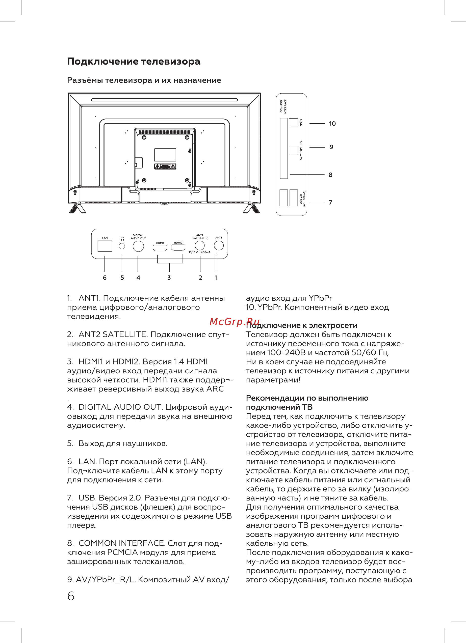 BQ 24S01B [8/28] Подключение телевизора