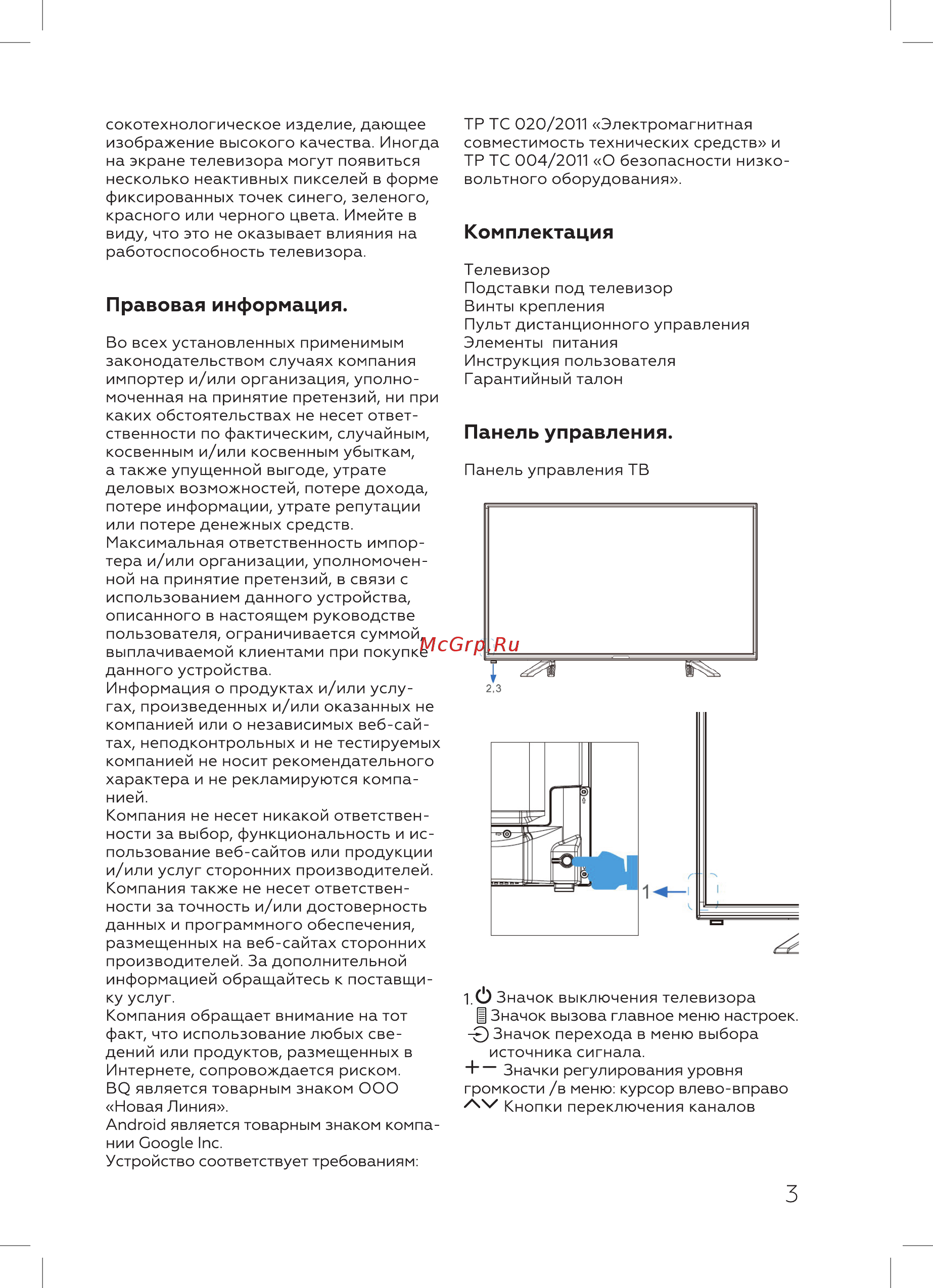 BQ 50S01B [5/28] Панель управления