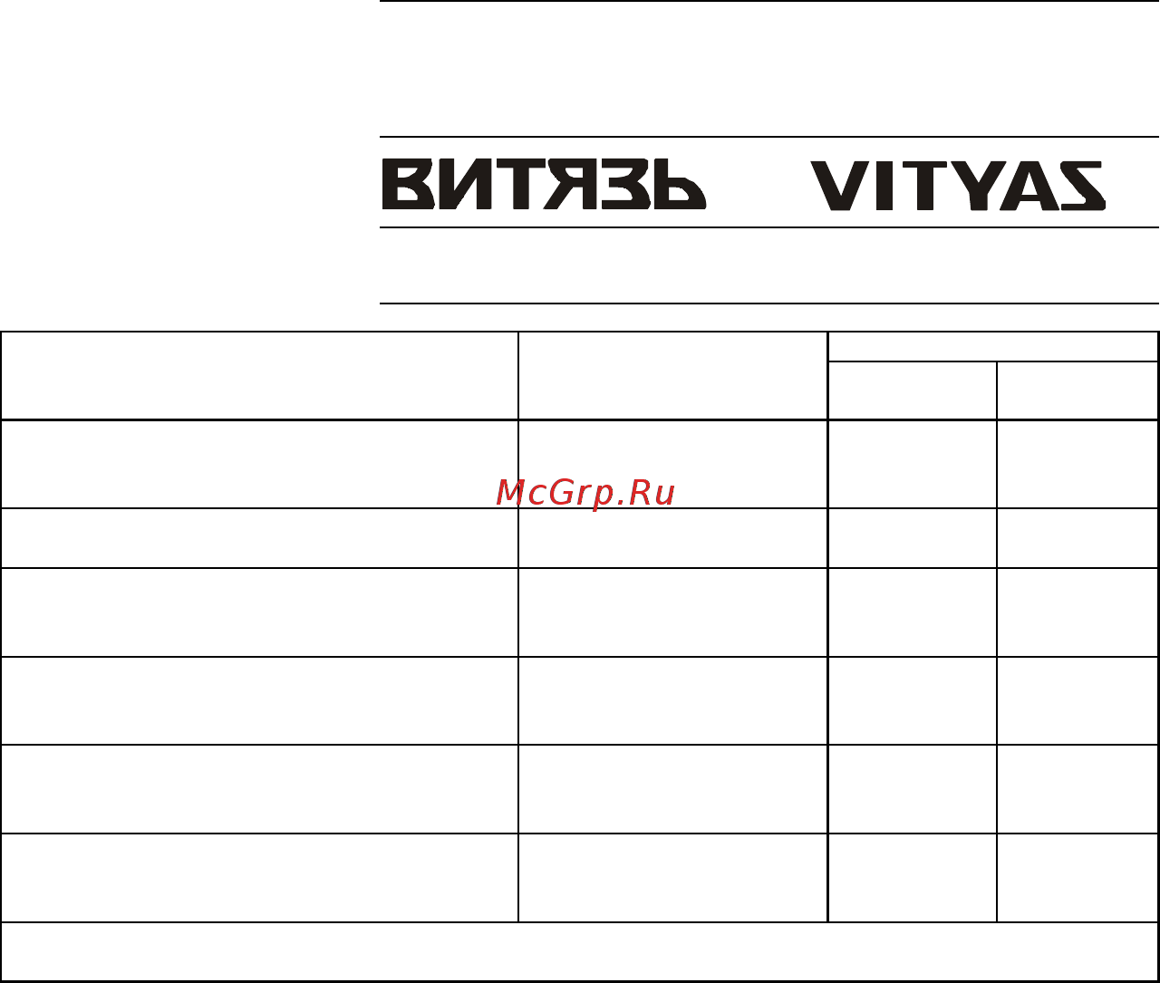 Витязь 19LH0101 [2/19] Технический лист