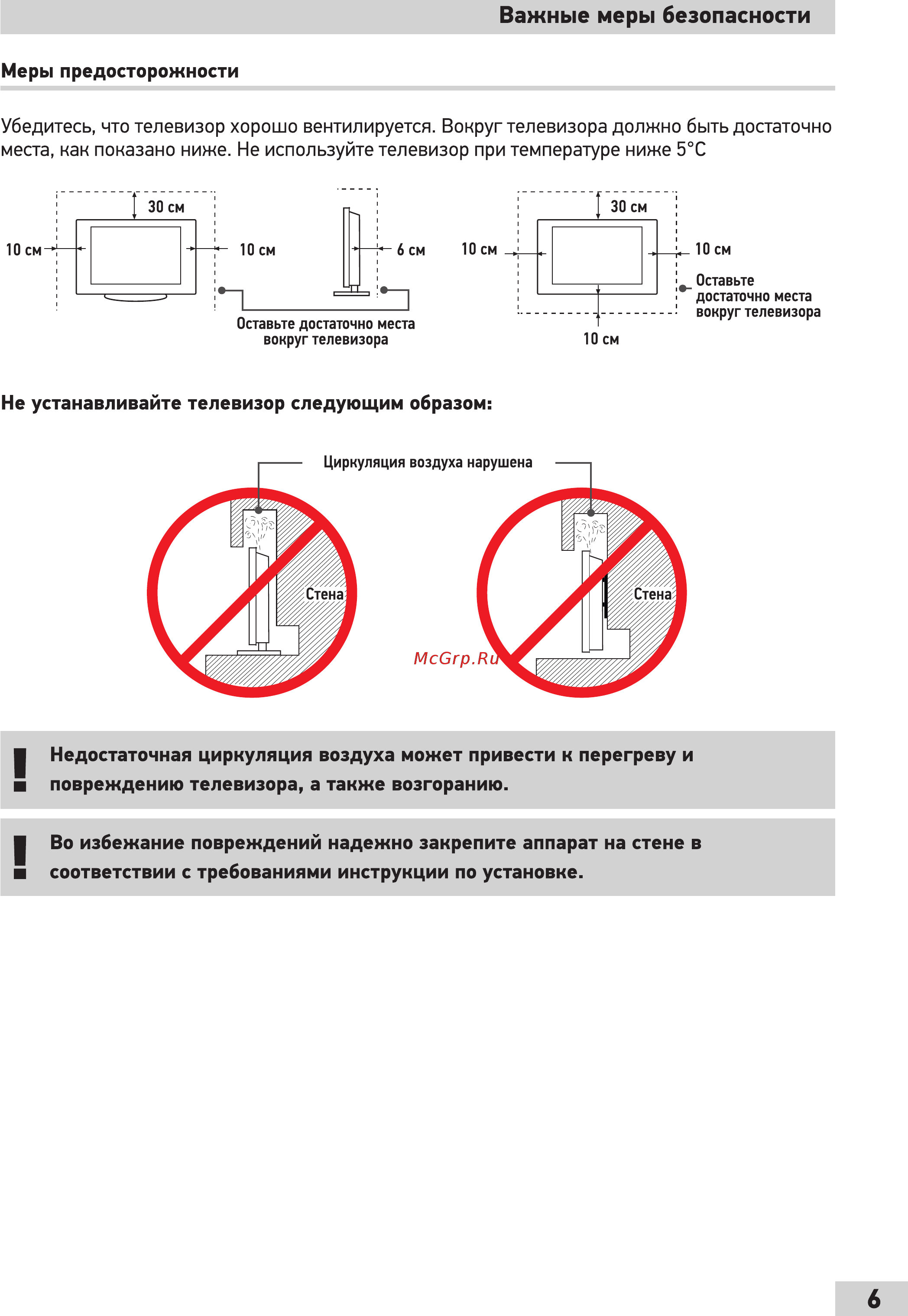 Doffler 55DUS89 [7/40] Важные меры безопасности