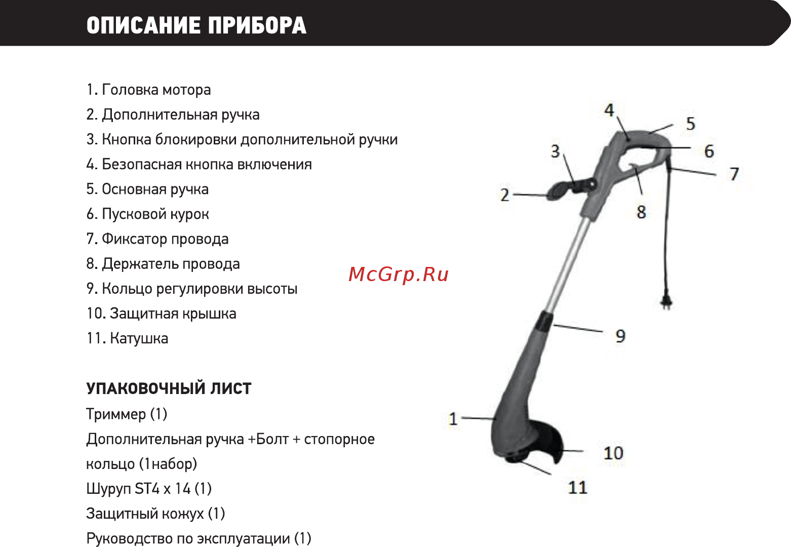 Doffler GT-5025 [5/12] Описание прибора