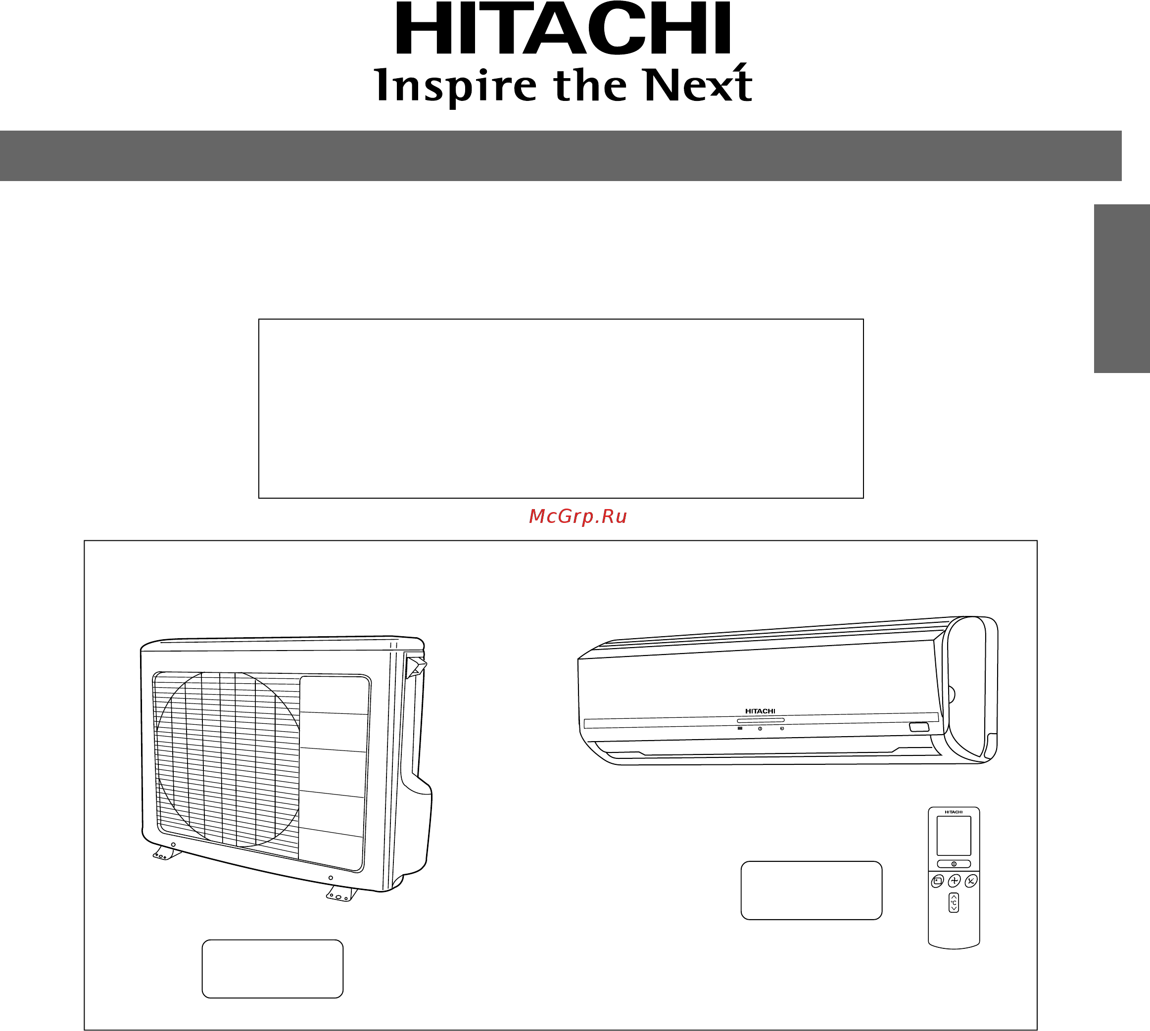 Hitachi RAS-18CH5/RAC-18CH5 Инструкция по эксплуатации онлайн