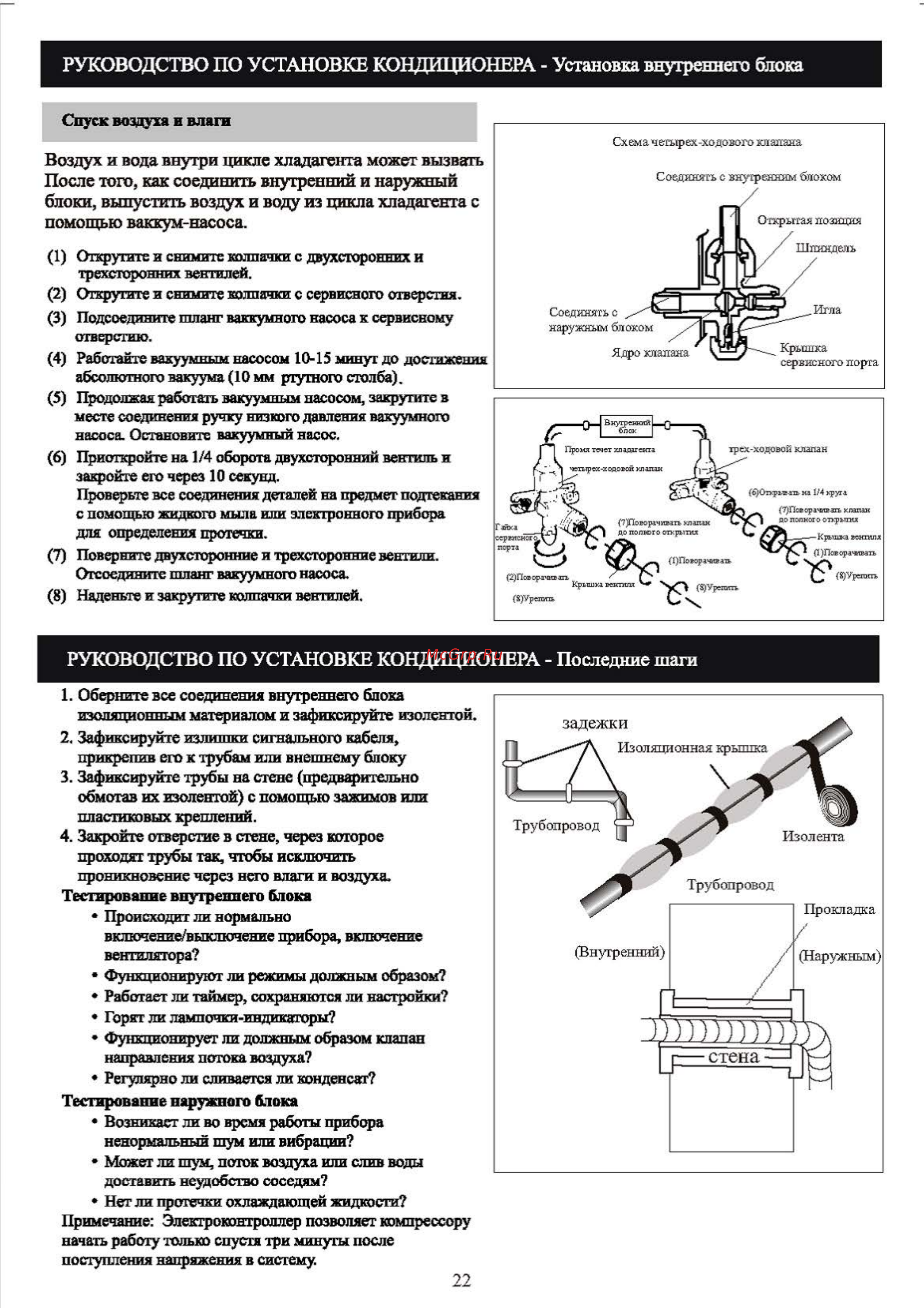 Shivaki SSH-P129DC/SRH-P129DC [24/32] Руководство по установке кондиционера последние шаги