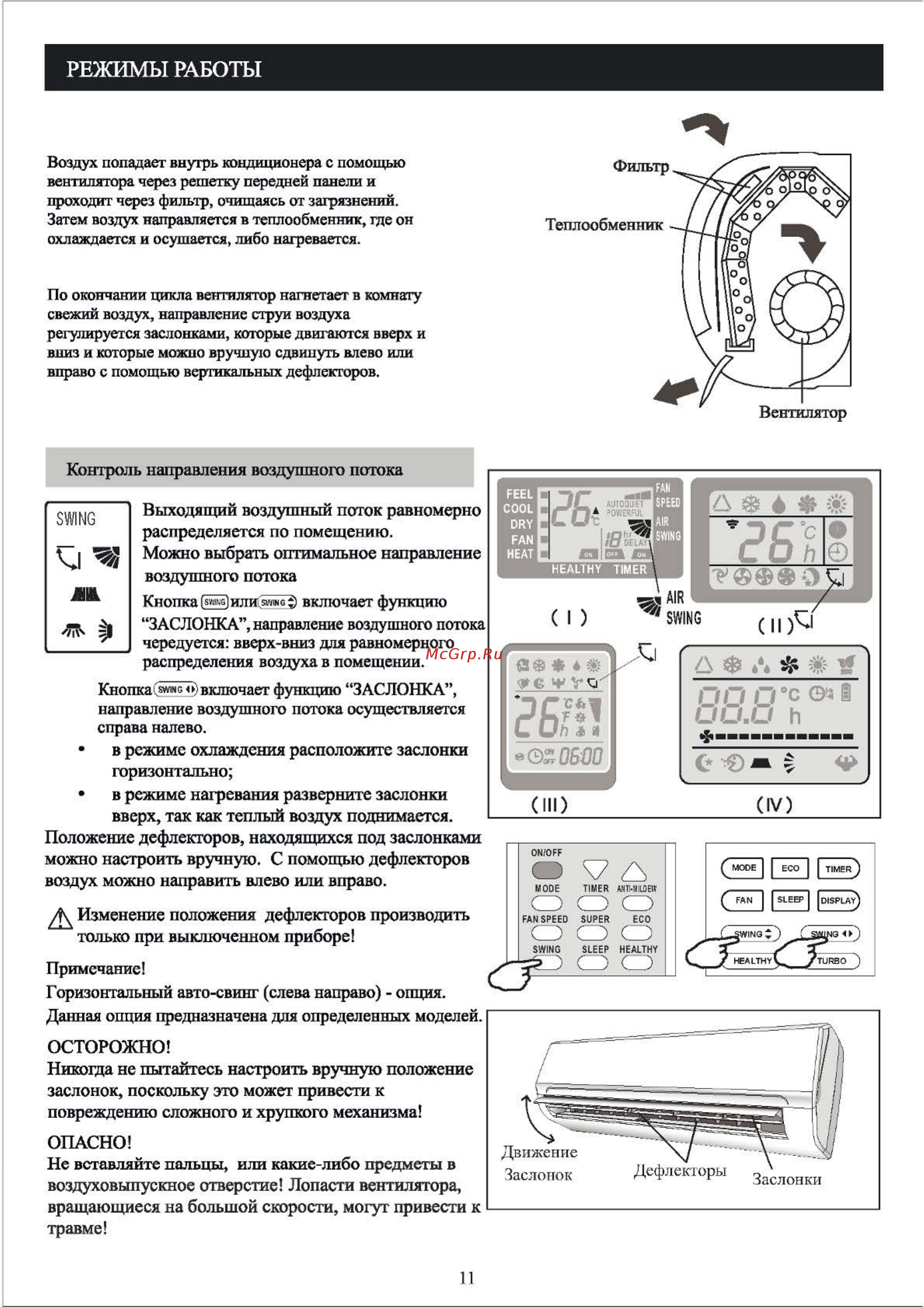 Shivaki SSH-L099DC [13/32] Режимы работы