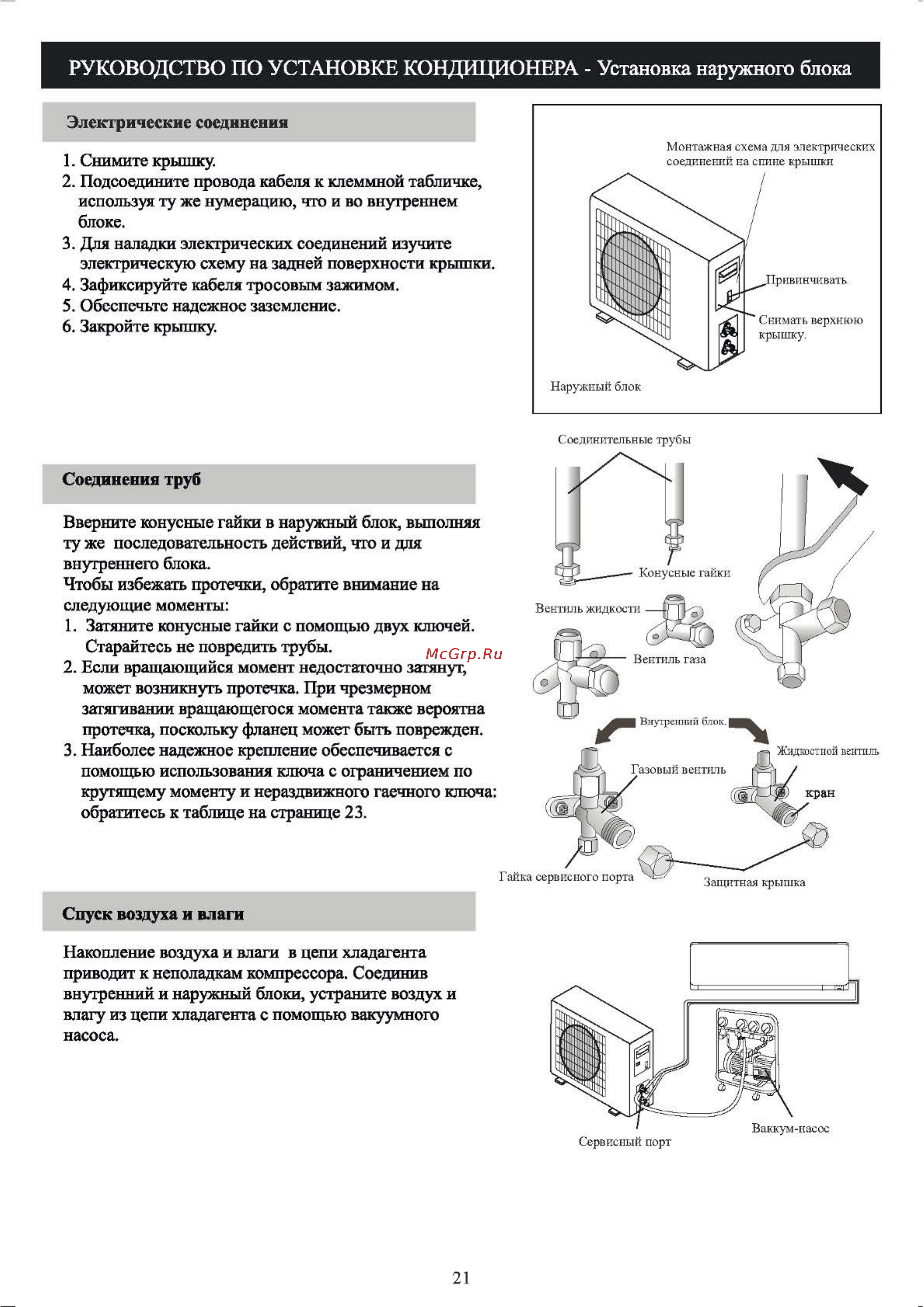Shivaki SSH-L079BE/SRH-L079BE [23/32] Руководство по установке кондиционера установка наружного блока