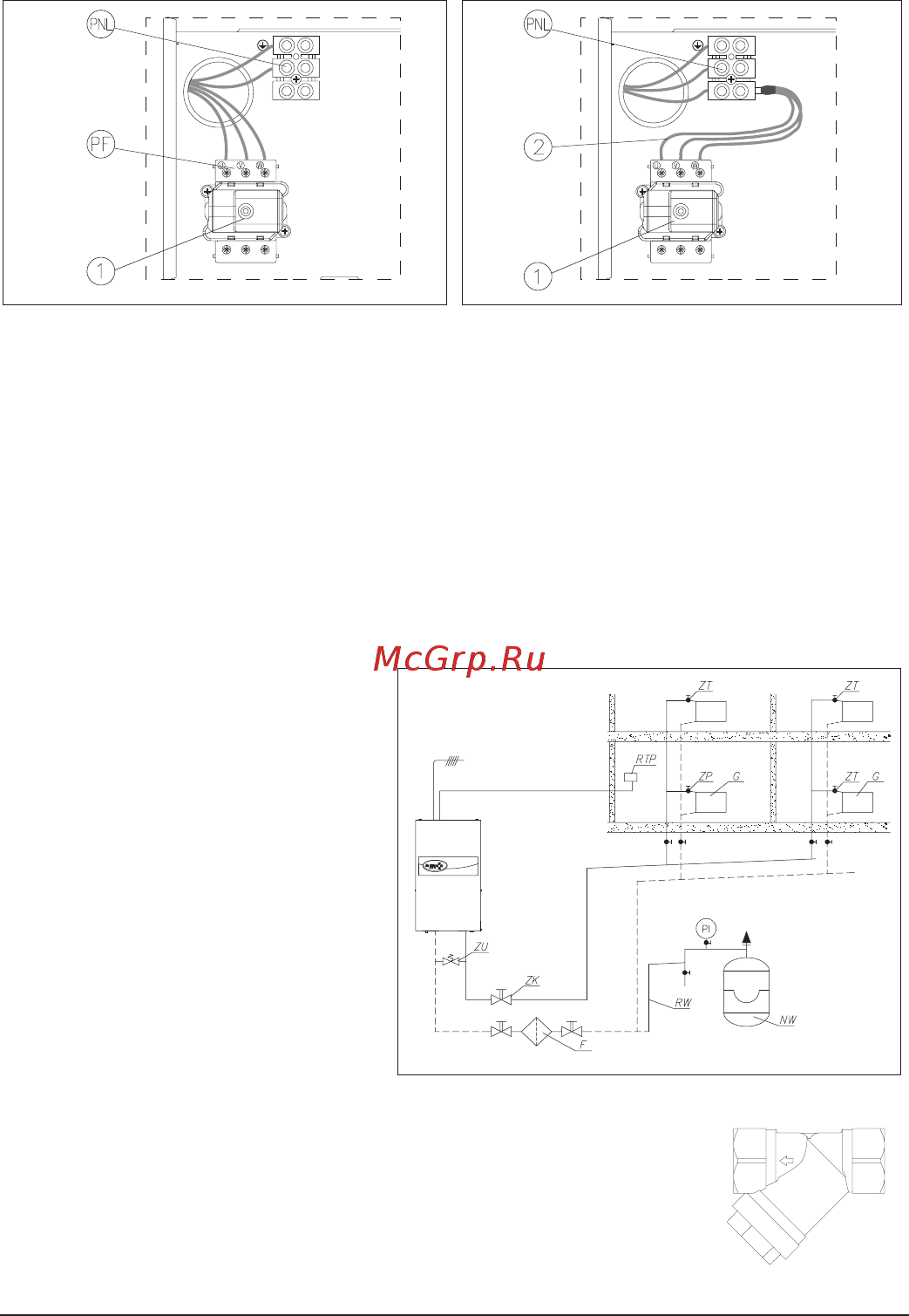 Kospel EKCO.R2 4 [5/12] Схемы подключения котлов в отопительную систему