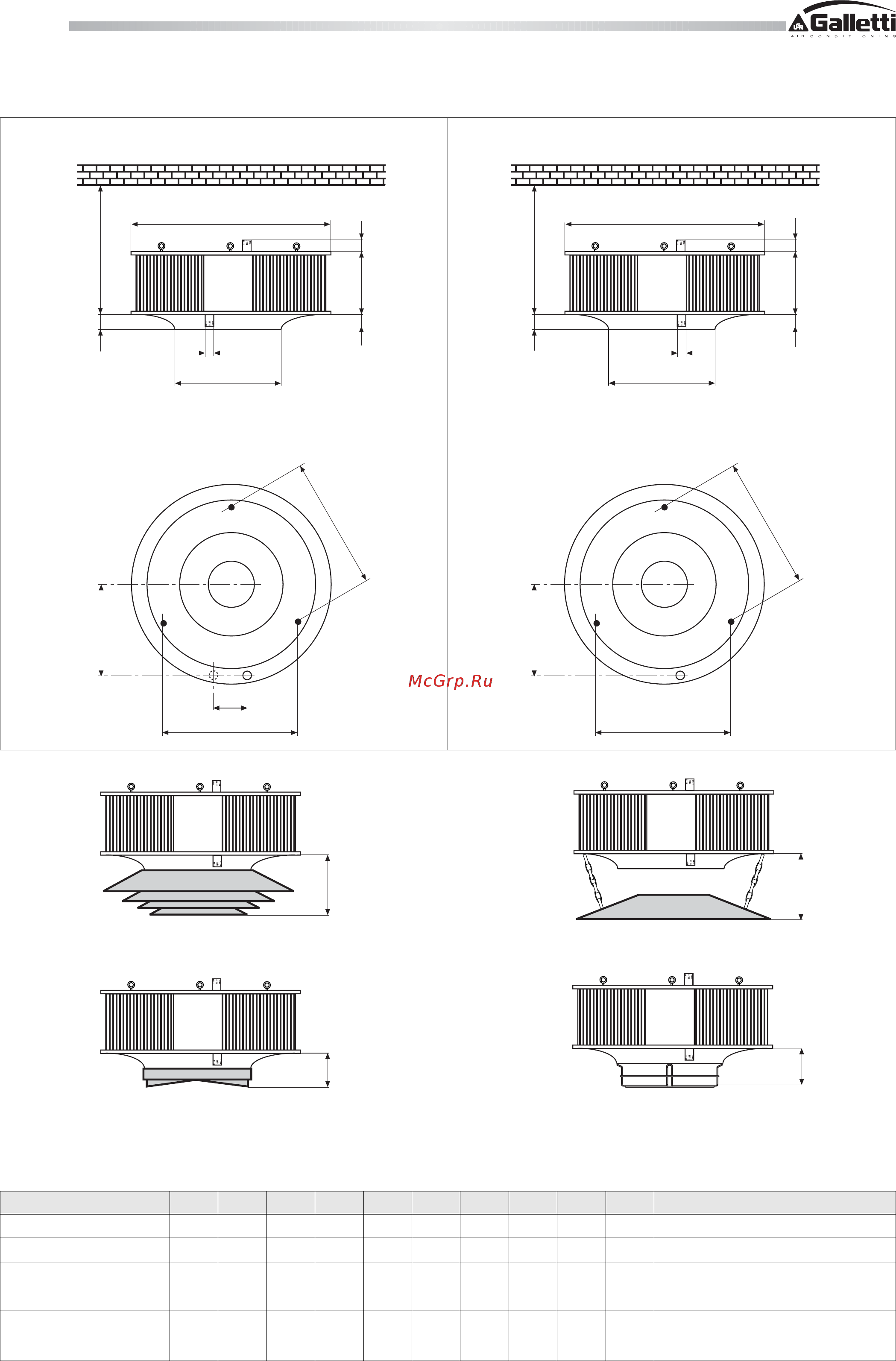 Galletti S 610/4 [21/24] Overall dimensions