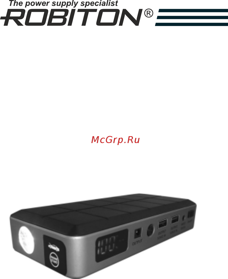 Robiton Emergency Power Set Руководство пользователя онлайн