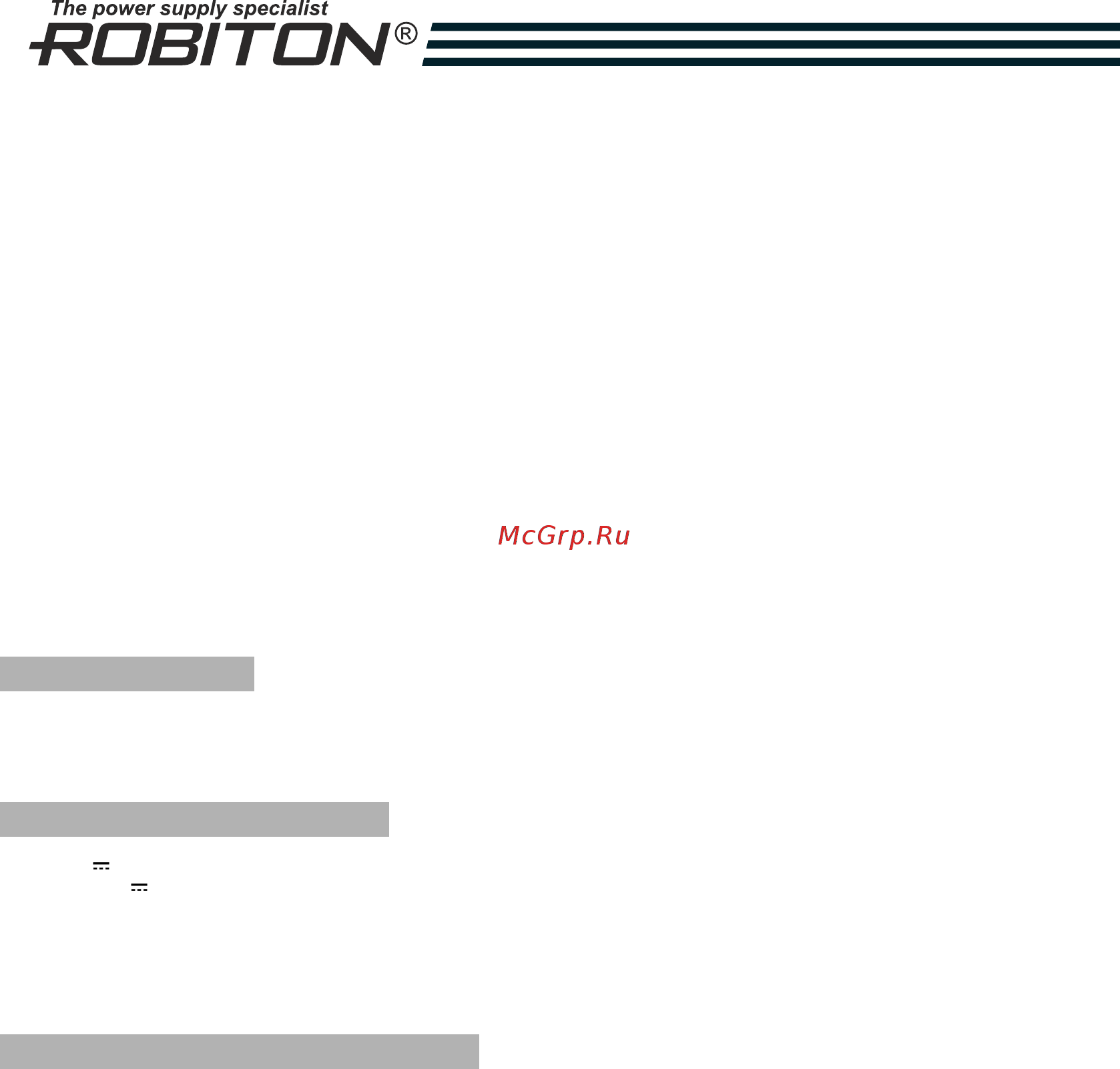 Robiton TwinUSB1000/Auto Руководство пользователя онлайн