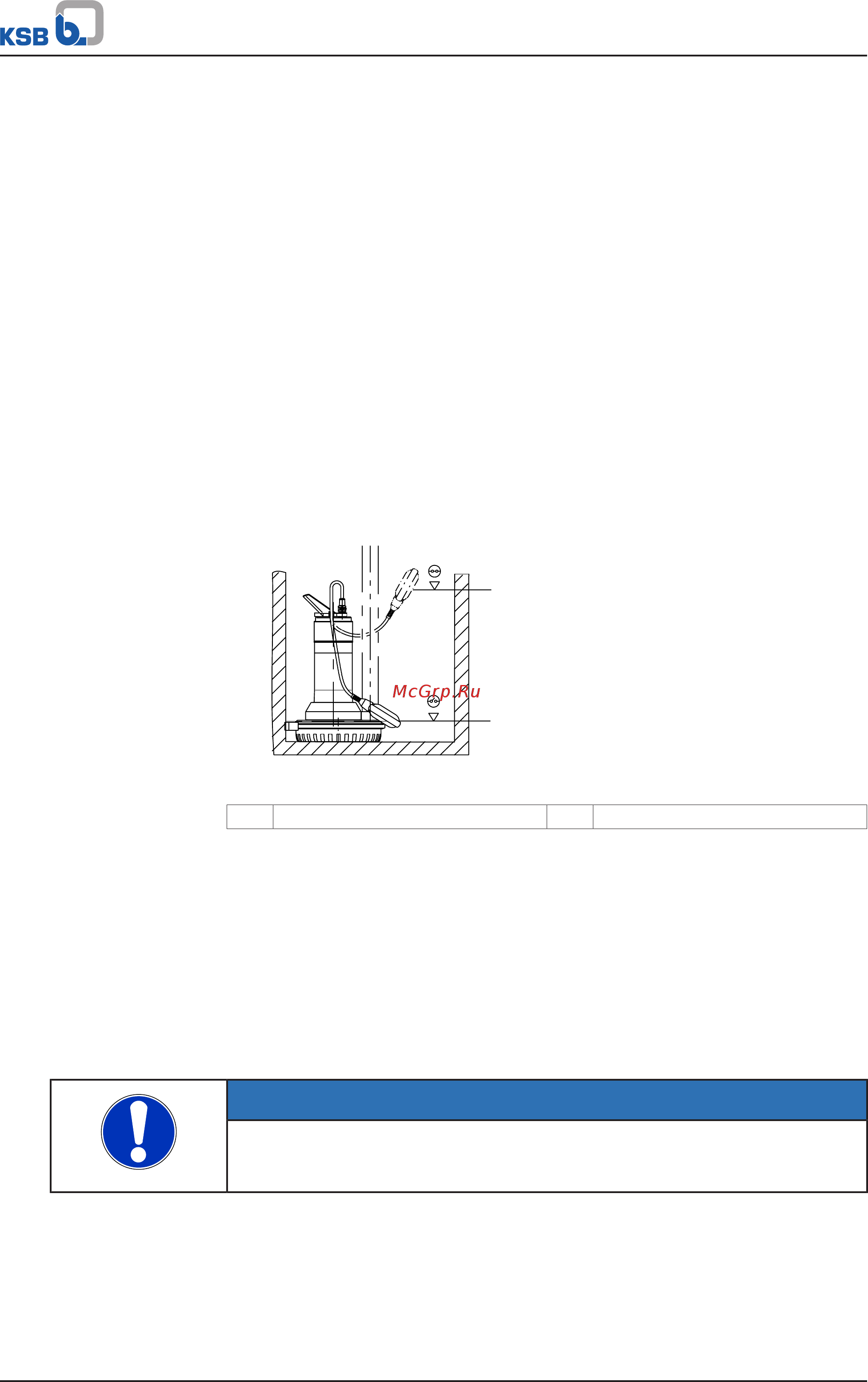 KSB Ama-Drainer R 507 SD/10K [25/60] Ввод в эксплуатацию вывод из эксплуатации
