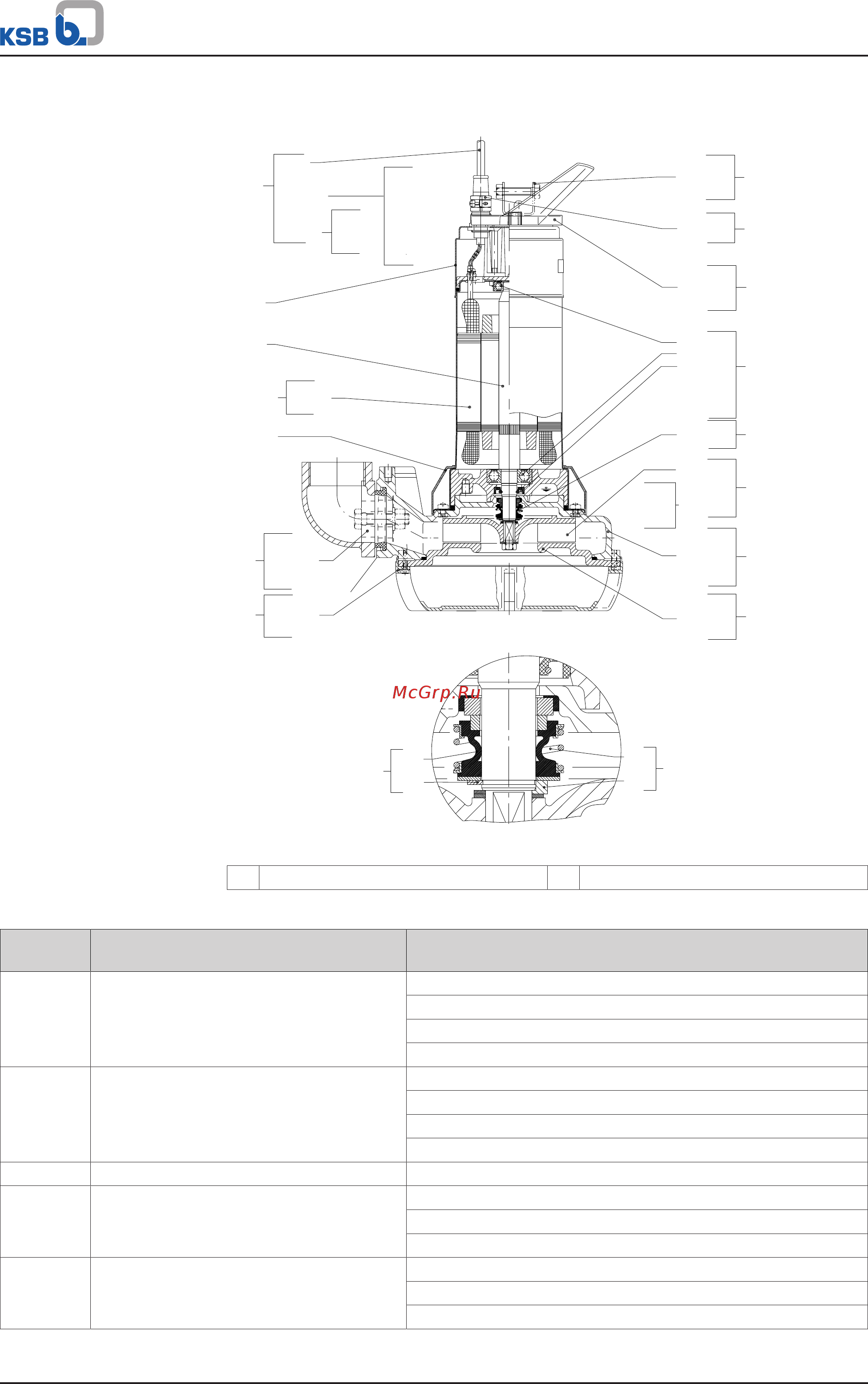 KSB Ama-Drainer R 507 SD/10K [40/60] Общий чертеж ama drainer 522 11