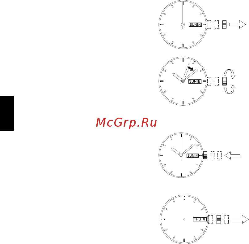 Orient UNF4004B [9/11] Установка календаря
