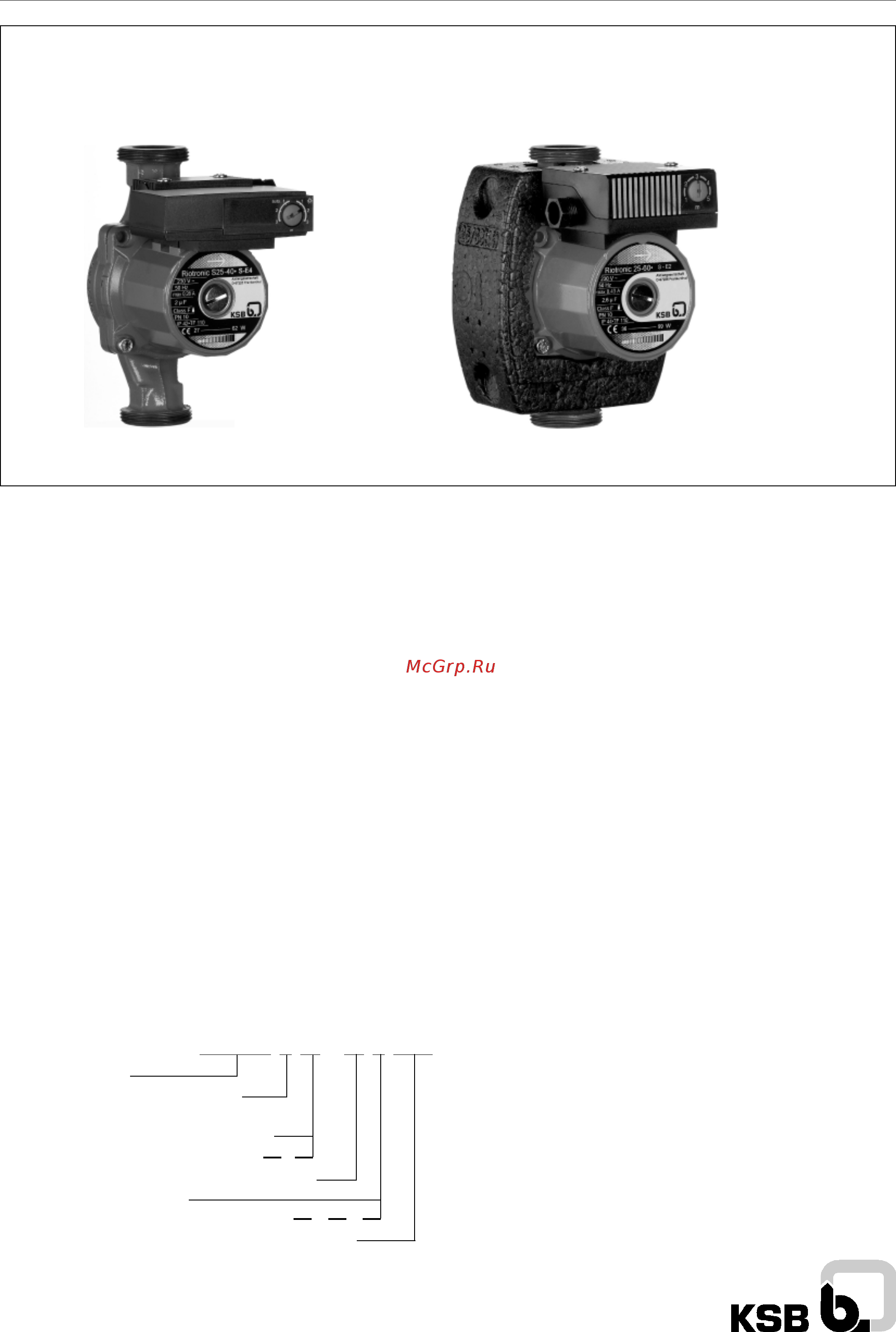 KSB Riotronic 30-60 SSM Инструкция по эксплуатации онлайн