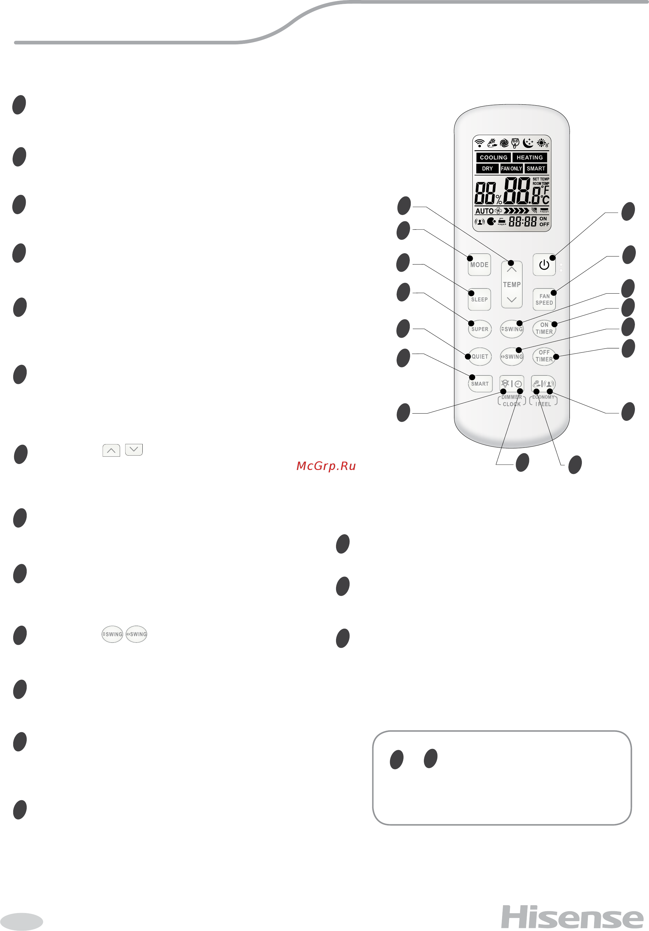 Hisense AS-13UW4SVETS10 [6/21] Кнопка clock