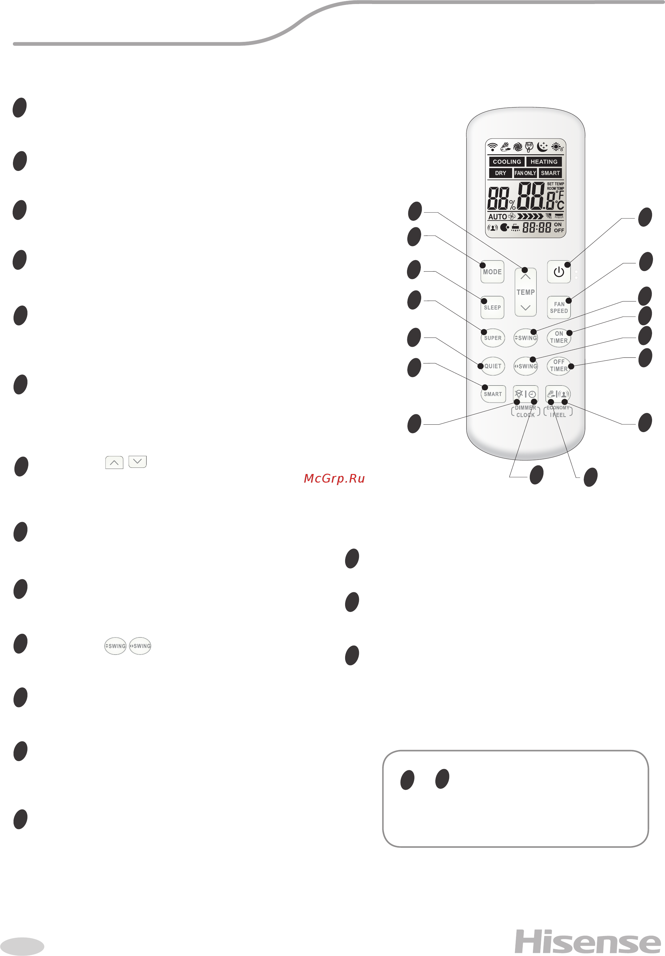 Hisense AS-24UR4SDBTDI67 [7/20] Кнопка clock