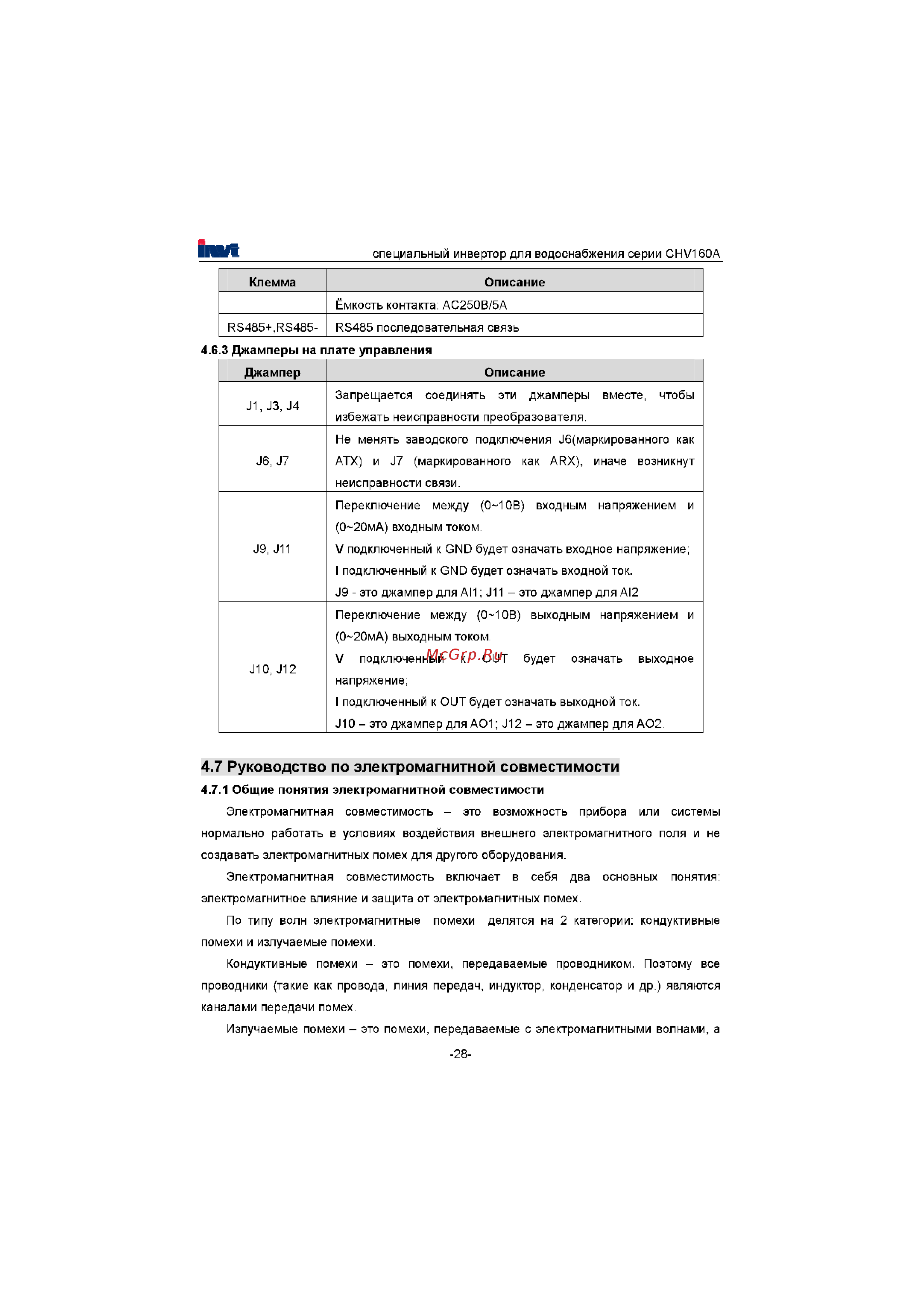 Invt CHV160A-022-4 [29/180] Руководство по электромагнитной совместимости