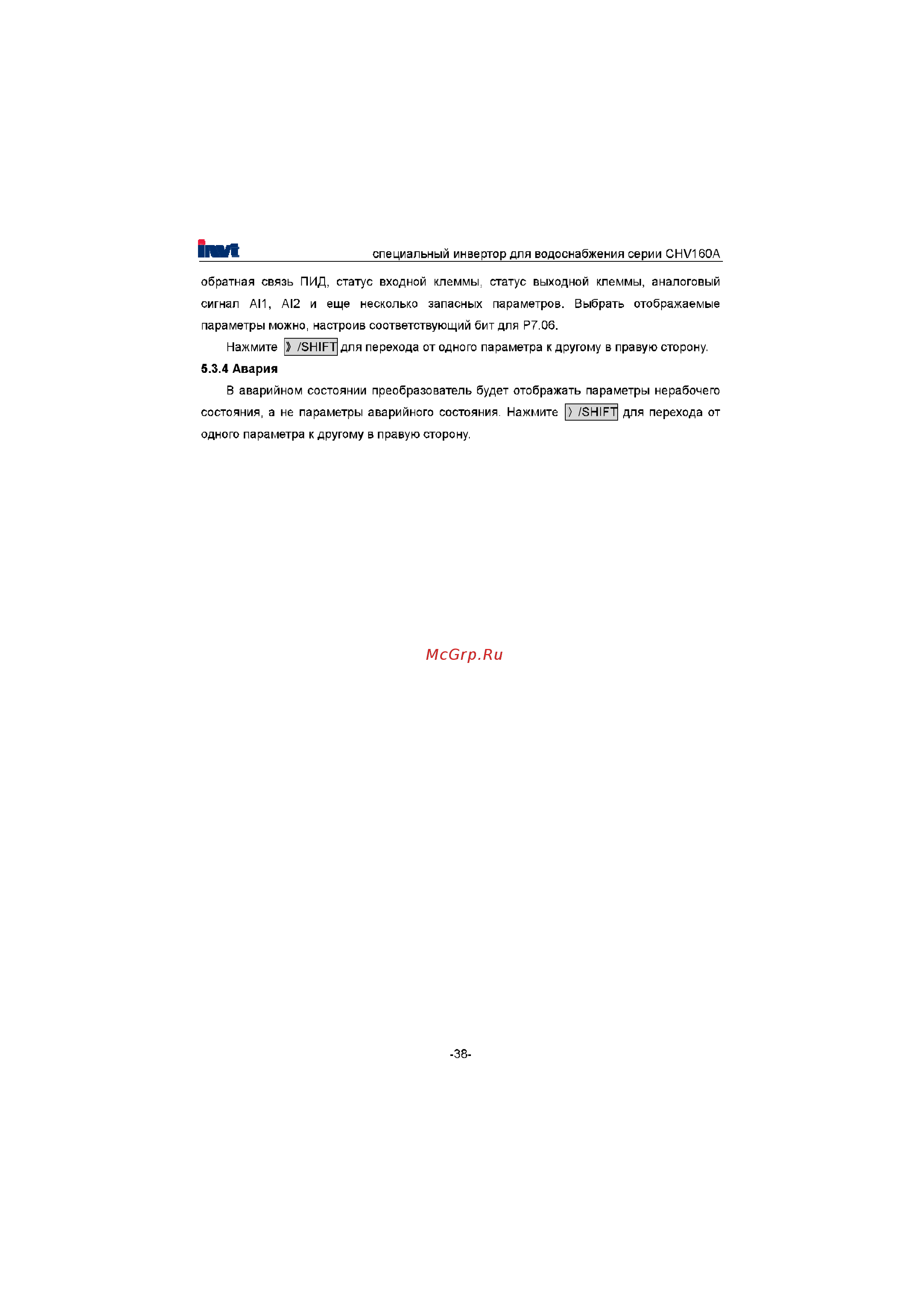 Invt CHV160A-022-4 [39/180] Авария