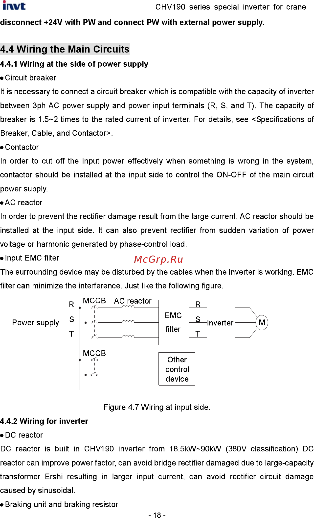 Invt CHV190-5R5G-4 [19/242] Wiring the main circuits