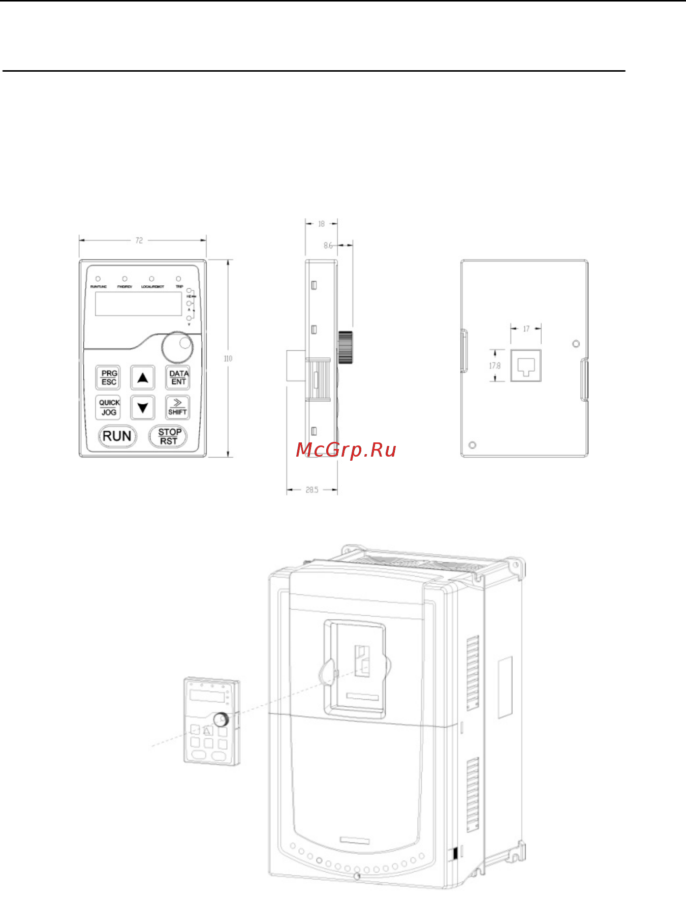 Invt GD300-055G-4 [259/279] C панель управления