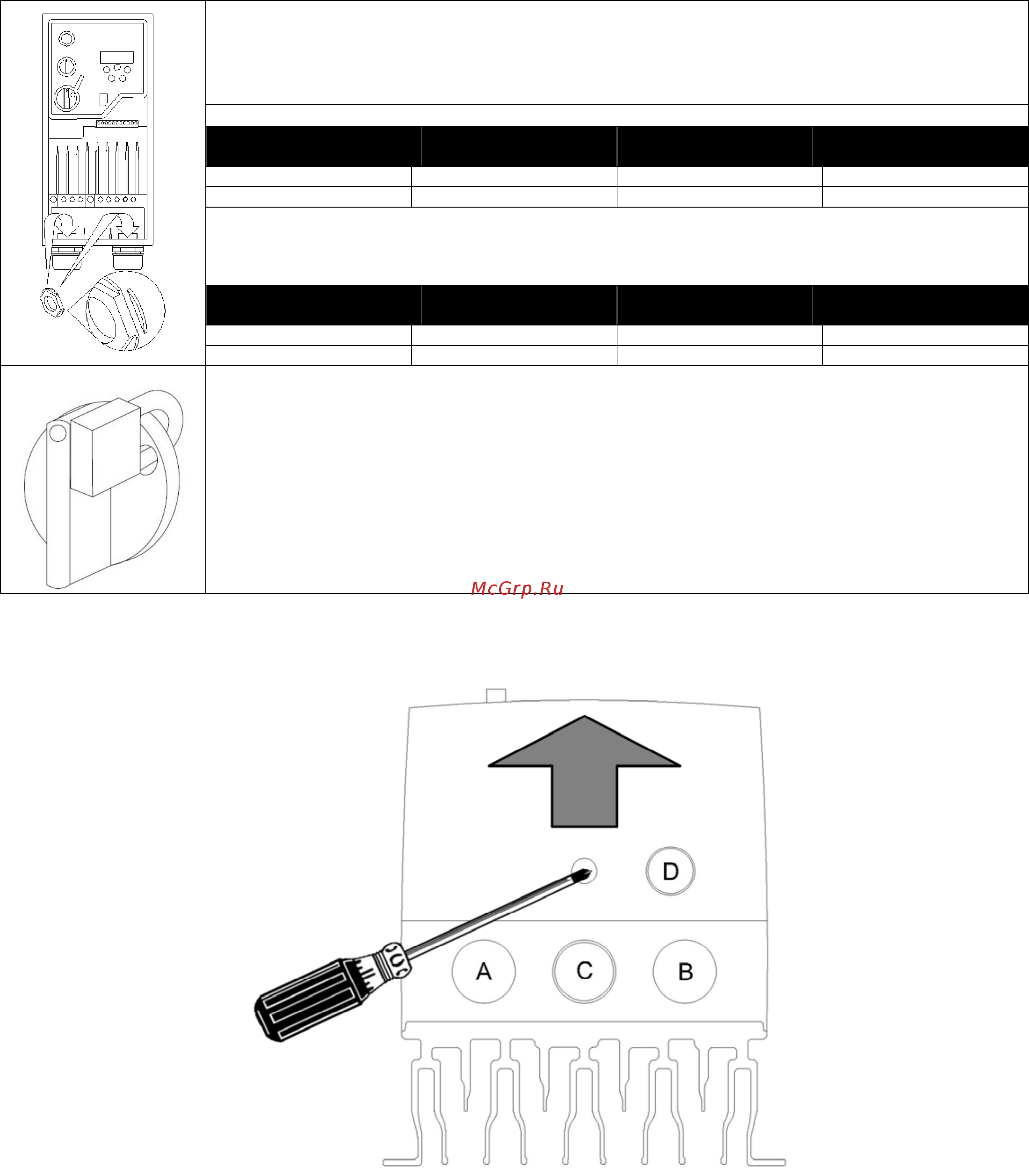 Invertek Drives ODV-42110-IN [7/24] Gland sizes lock off