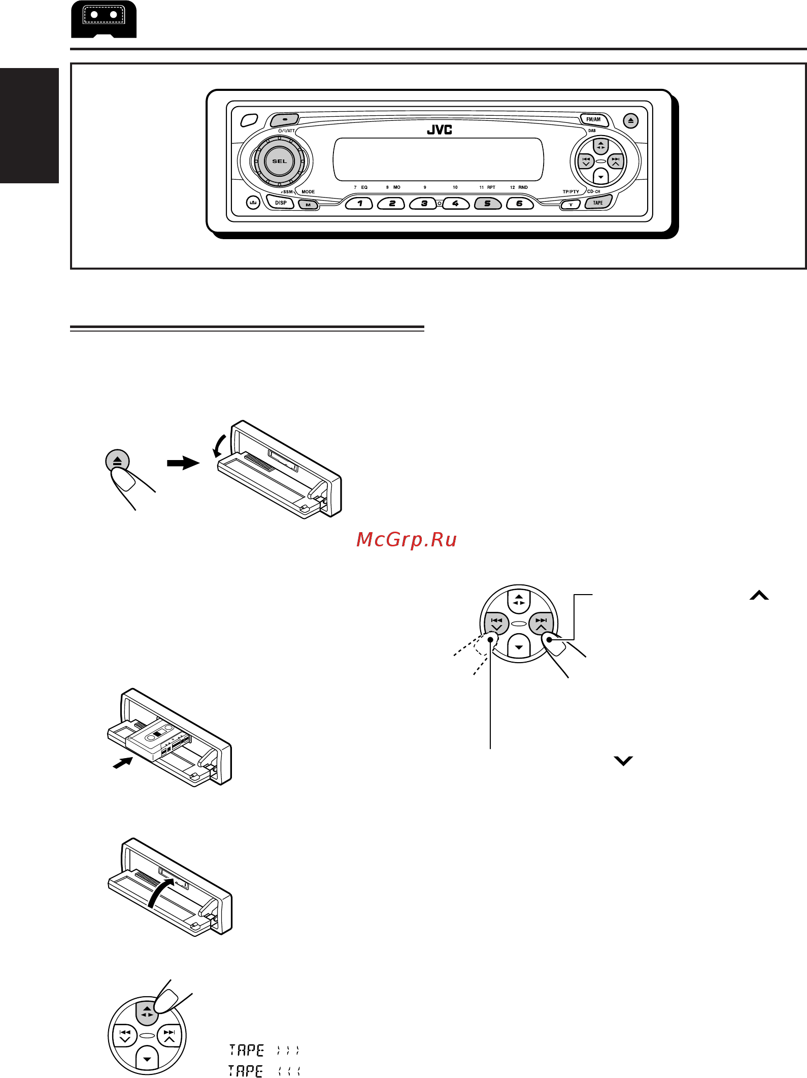 JVC KS-T807 [18/86] Tape operations