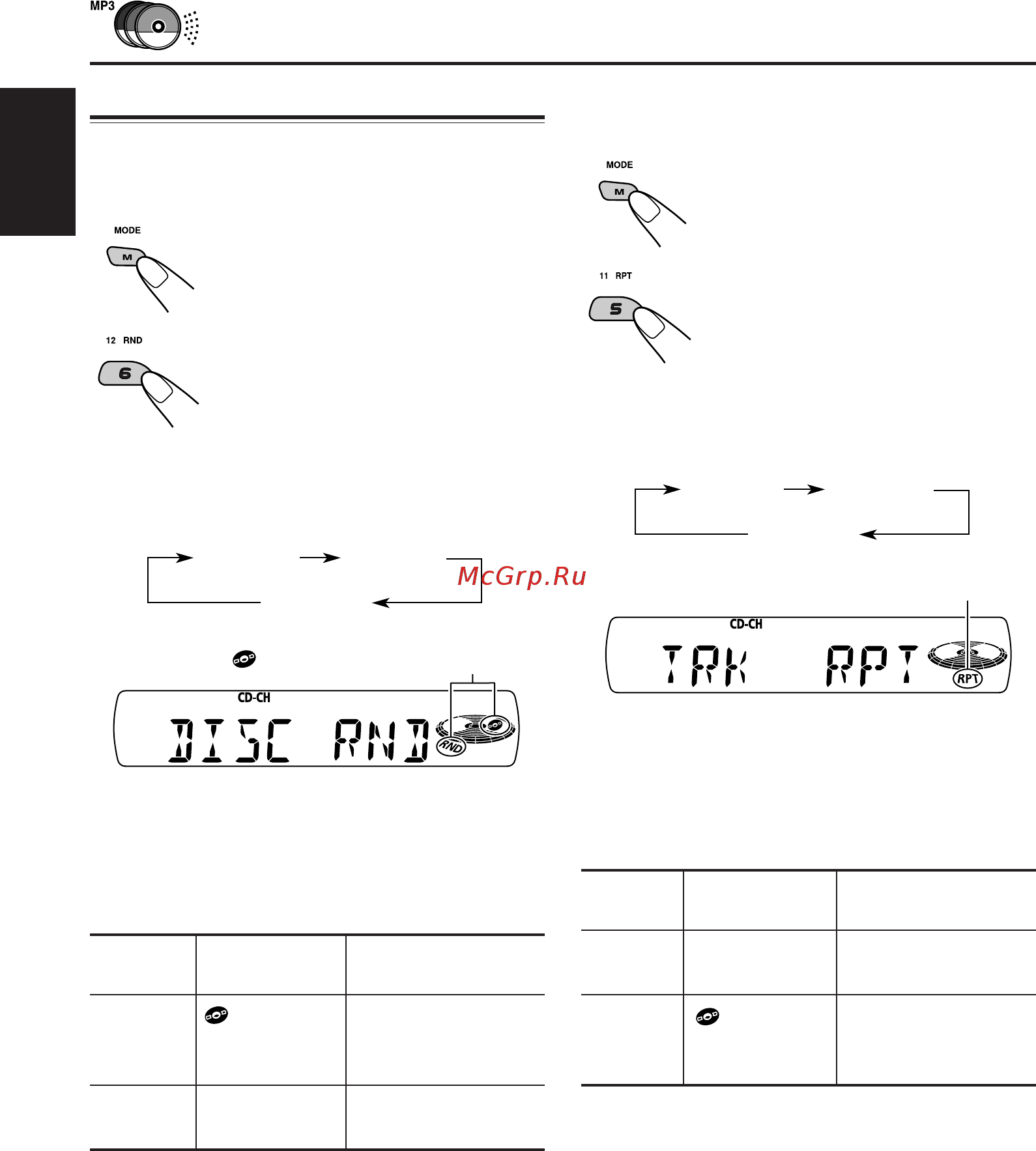 JVC KS-T707 [32/86] Selecting the playback modes
