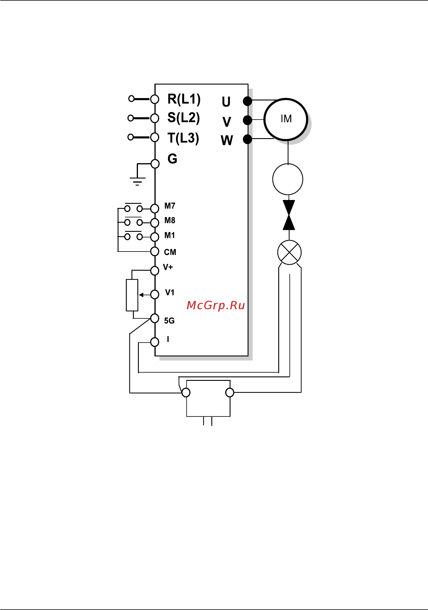 Ls SV220iP5A-2NOL [139/198] Пример подключения пид