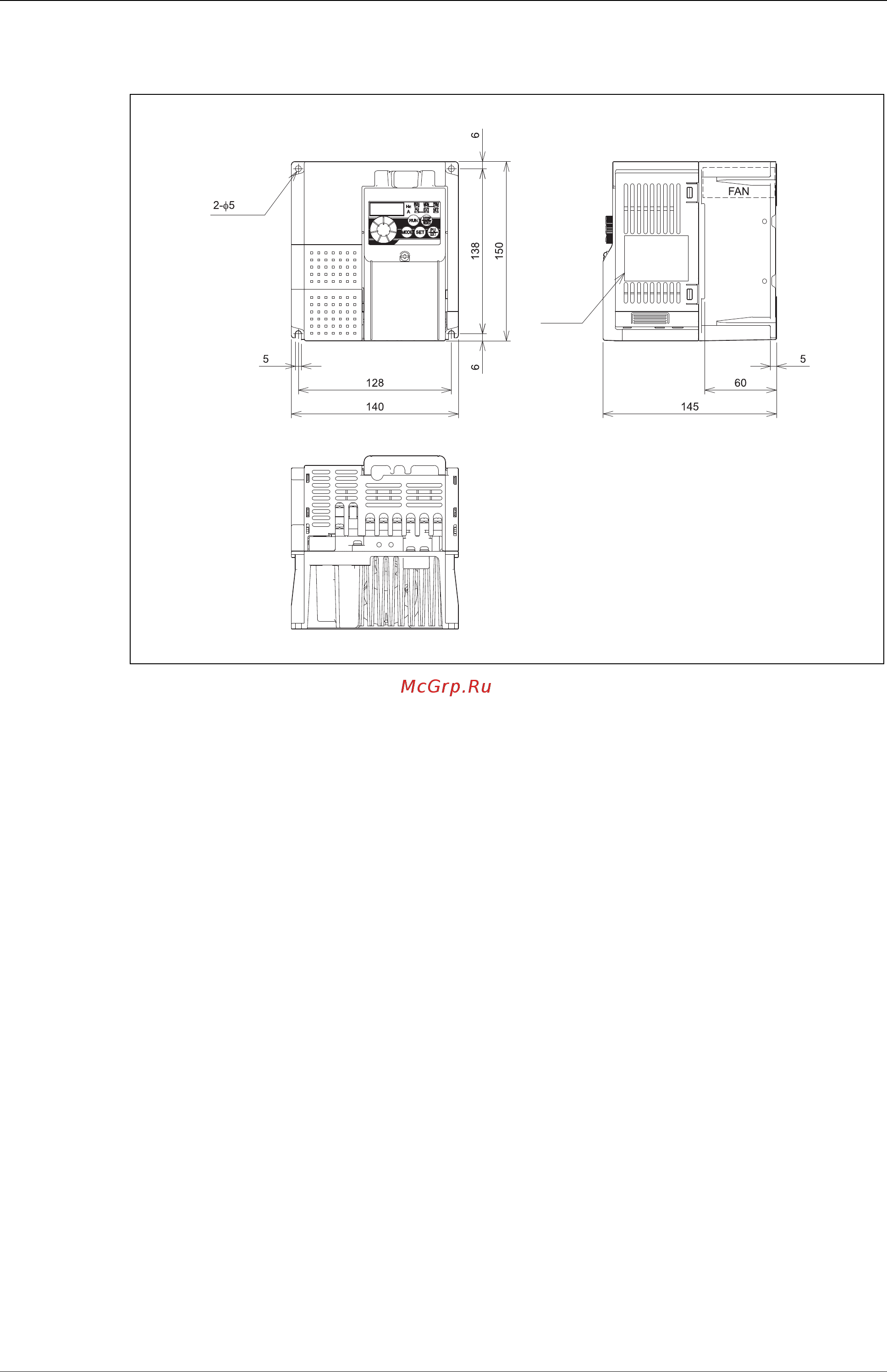 Mitsubishi Electric FR-D740-080-E6 [491/512] Рис a 3 размеры преобразователя частоты fr d720s 100sc