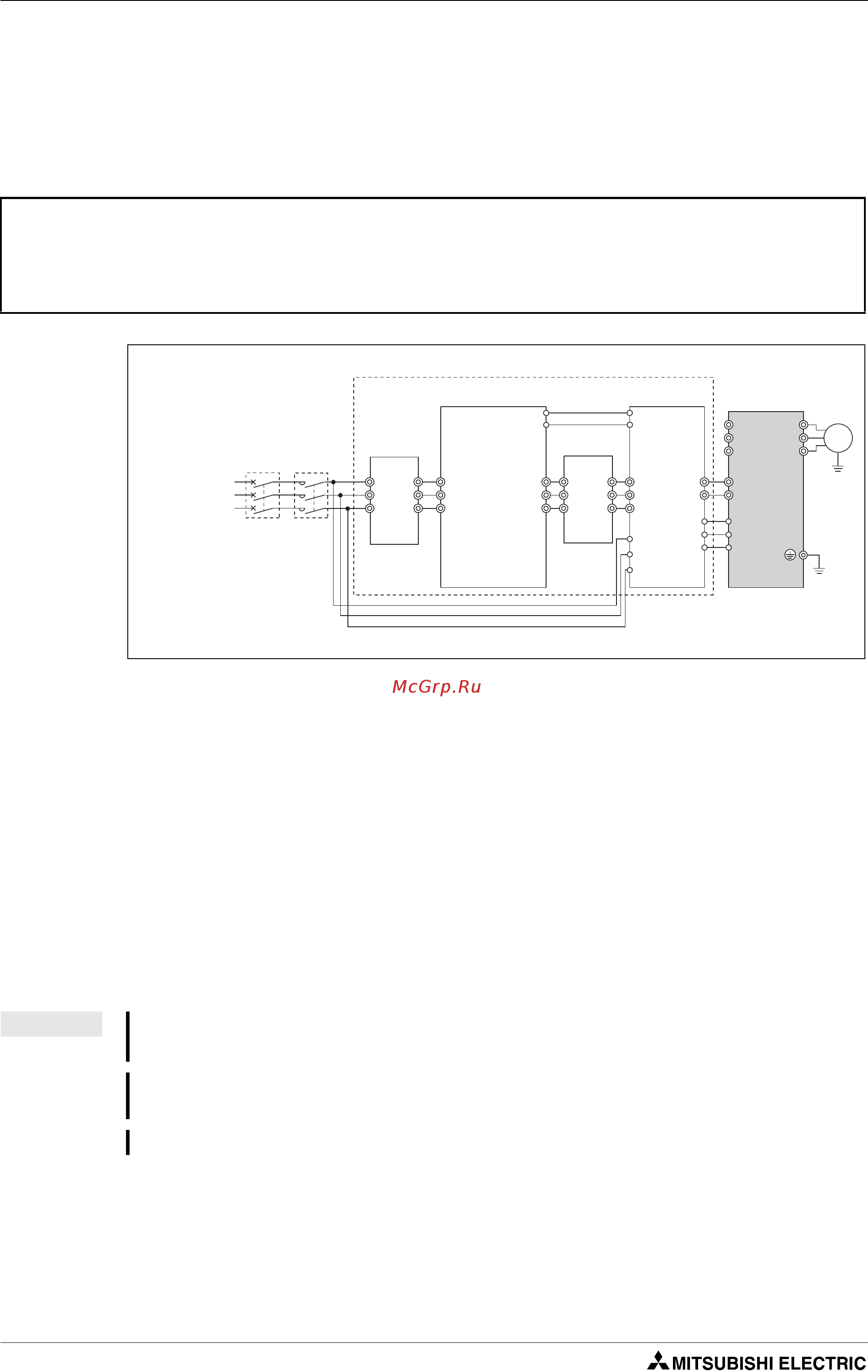 Mitsubishi Electric FR-D740-080-E6 [76/512] Удалять перемычку между клеммами p и p1 преобразователя нельзя
