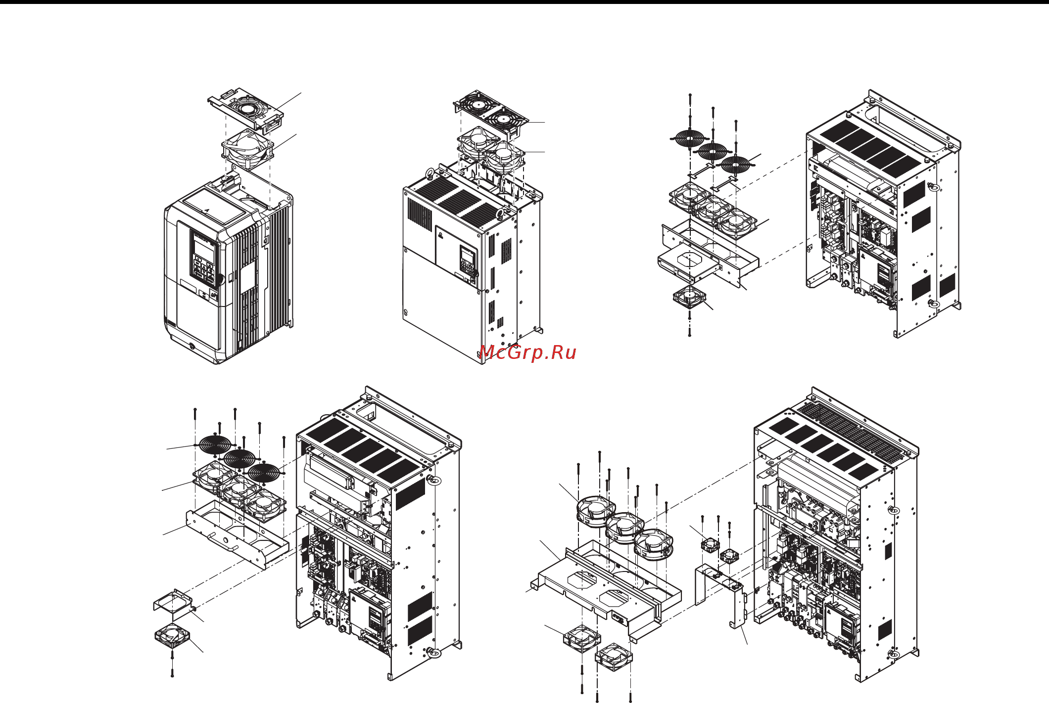 Yaskawa CIMR-AC4A0058TAA [366/556] Охлаждающий вентилятор и циркуляционный вентилятор