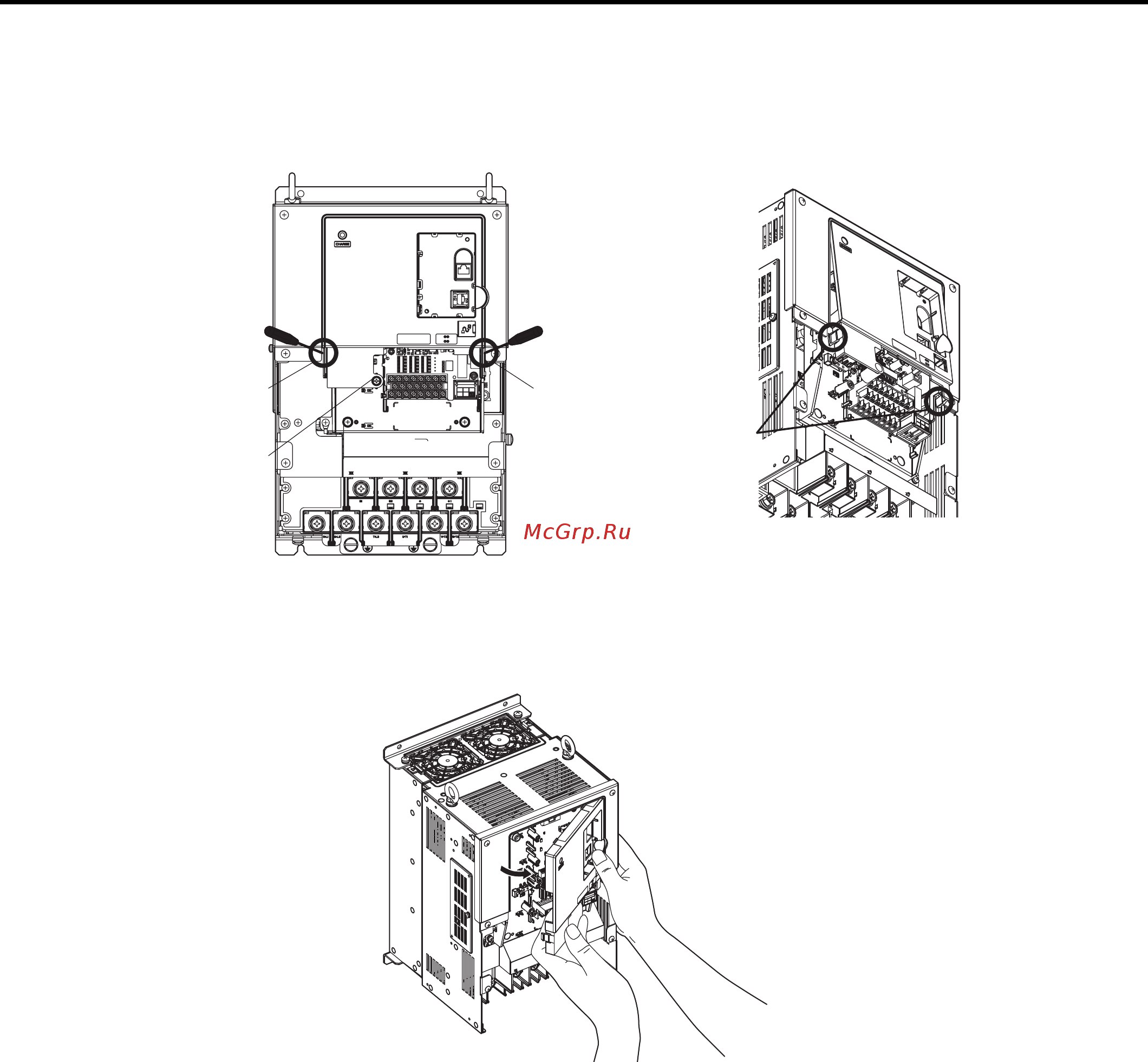 Yaskawa CIMR-AC4A0103AAA [62/556] Цифровая панель управления и передняя крышка