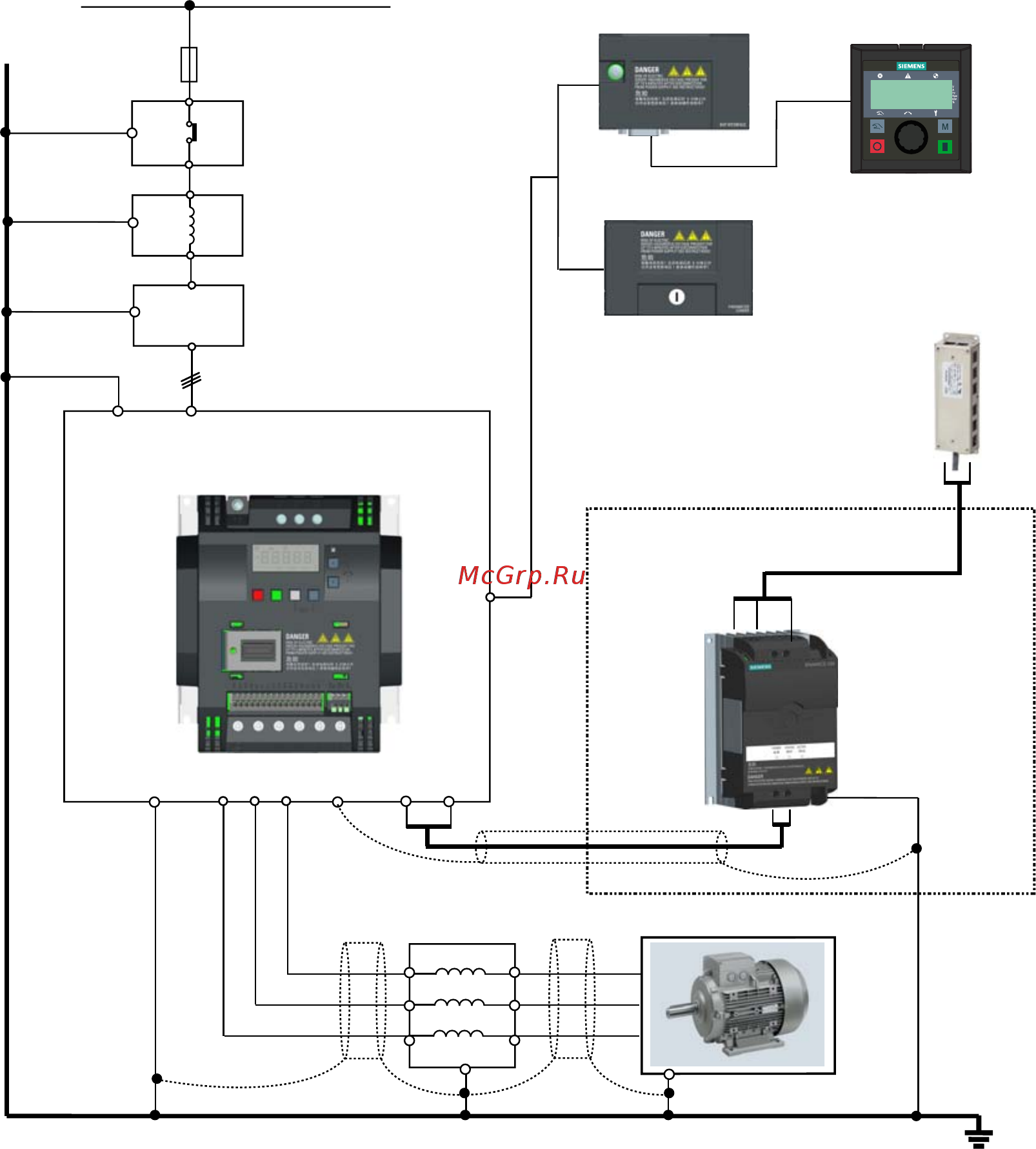 Siemens 6SL3210-5BE32-2UV0 [29/371] Электрический монтаж