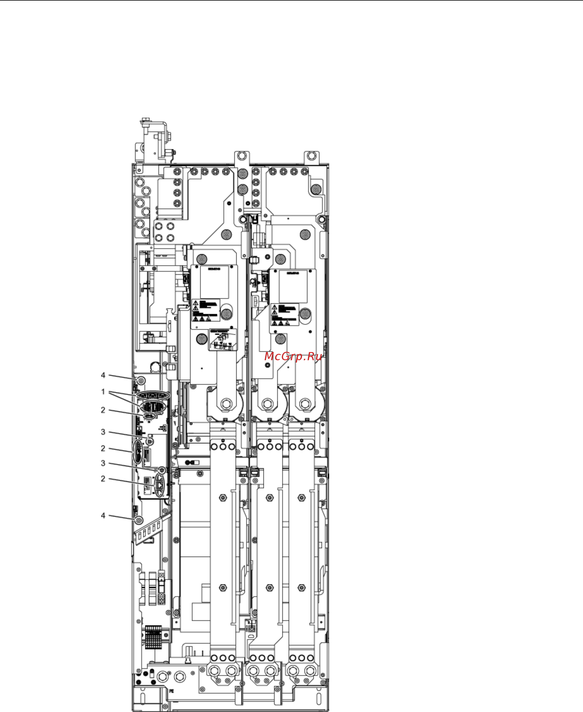 Siemens 6SL3310-1GE36-1AA3 [402/488] Замена интерфейсного модуля управления типоразмер hx