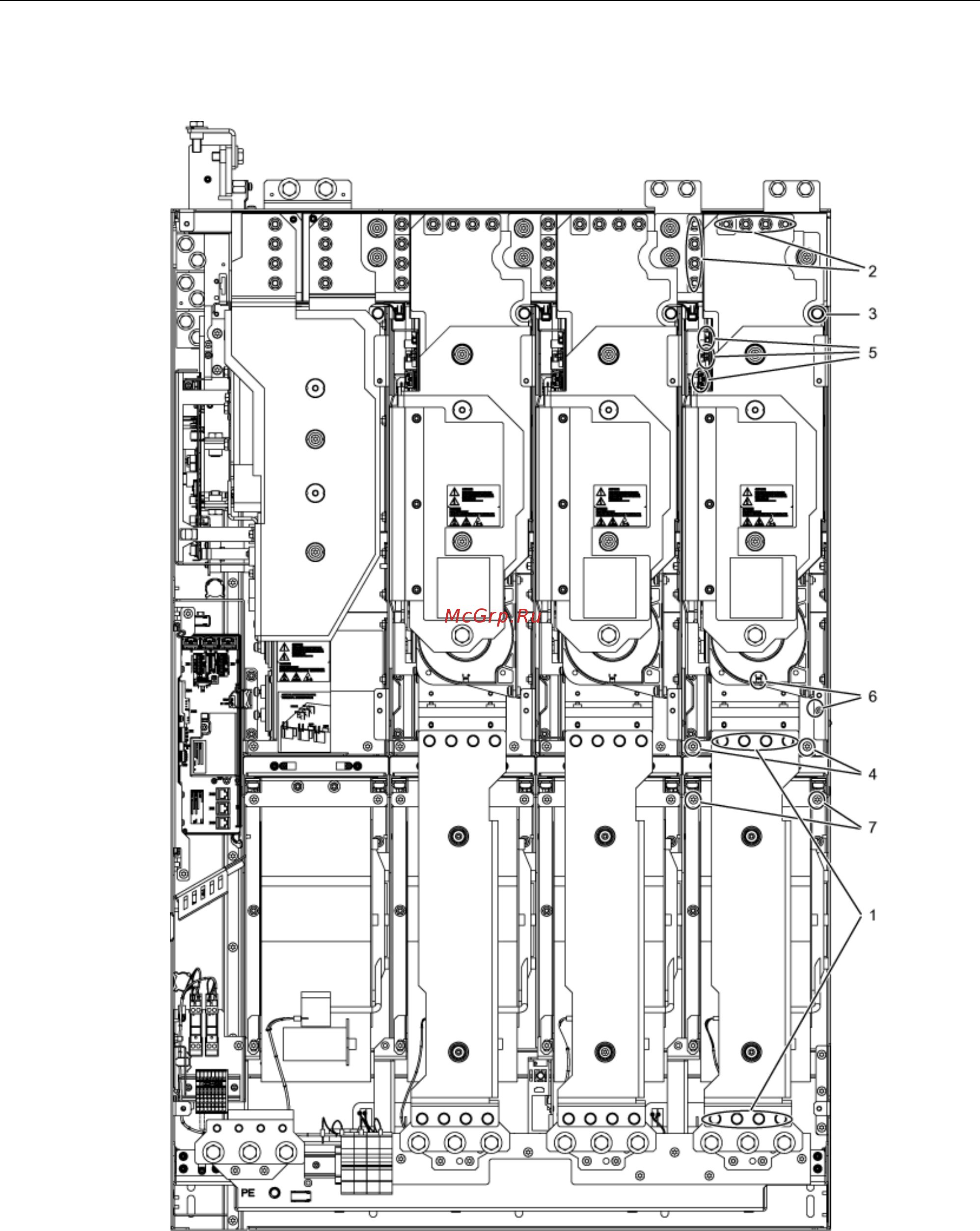 Siemens 6SL3310-1GE36-1AA3 [416/488] Замена правого силового блока