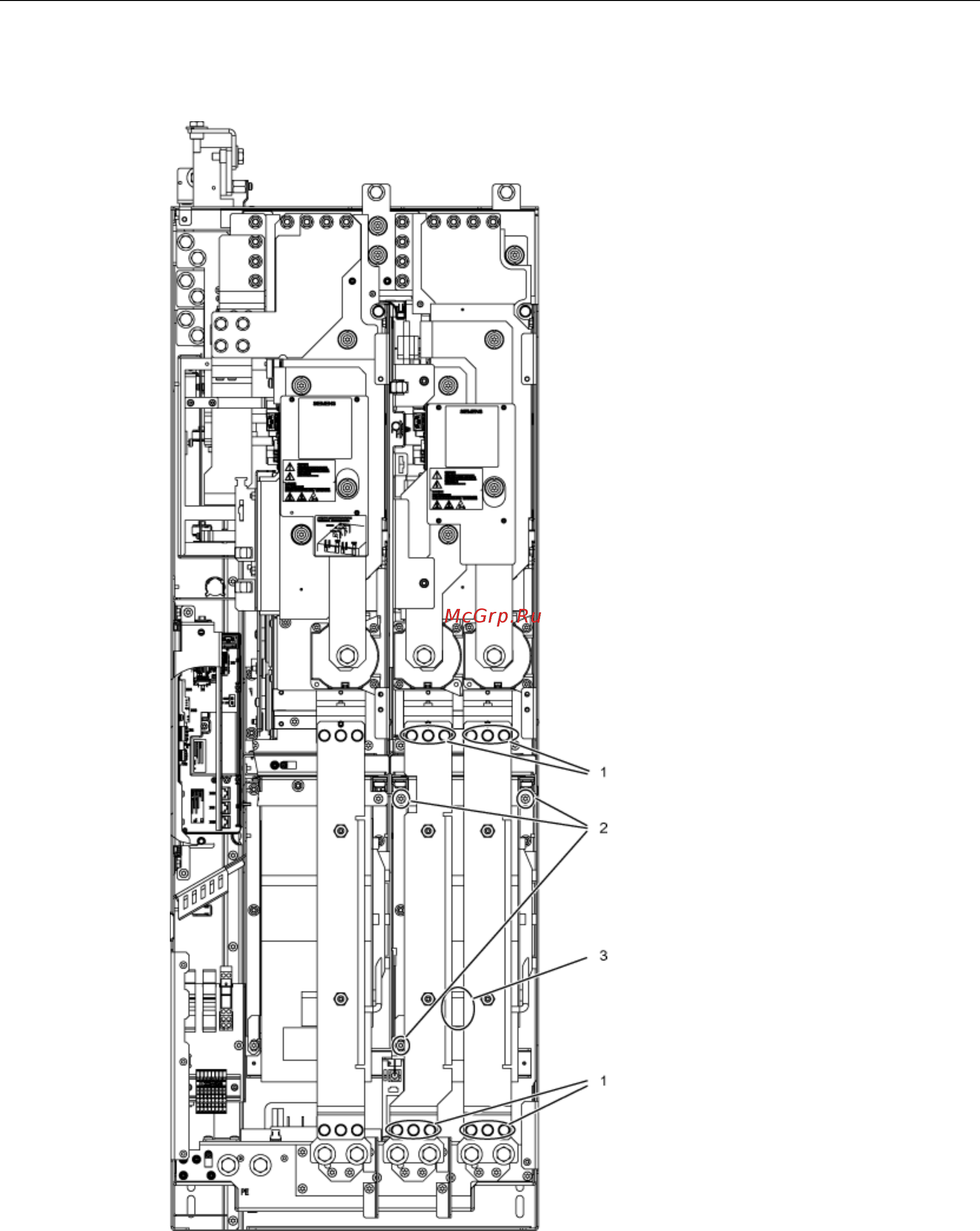 Siemens 6SL3310-1GE36-1AA3 [424/488] Замена вентилятора правый силовой блок