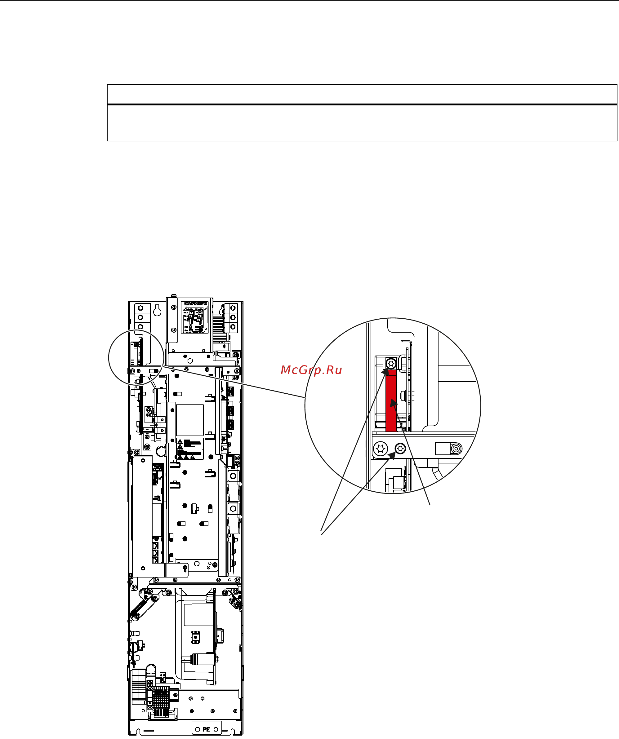Siemens 6SL3310-1GE36-1AA3 [56/488] Удаление соединительной скобы к противопомеховому конденсатору при работе в незаземленной сети сети it