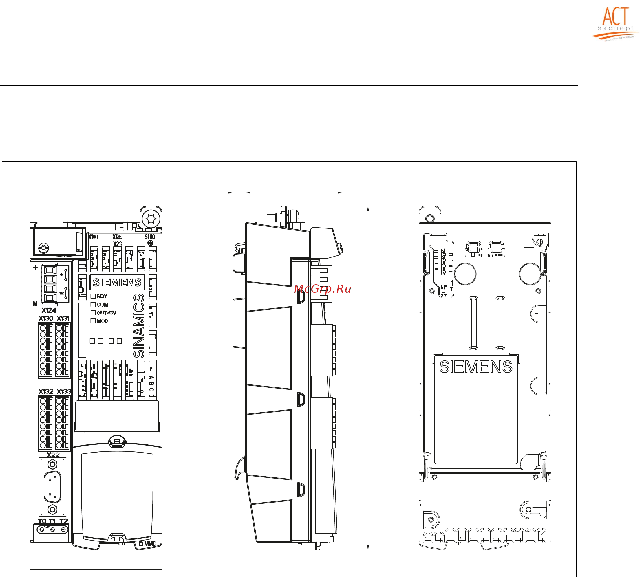 Siemens 6SL3210-1SE24-5AA0 [182/318] Dimension drawing cu305 dp can