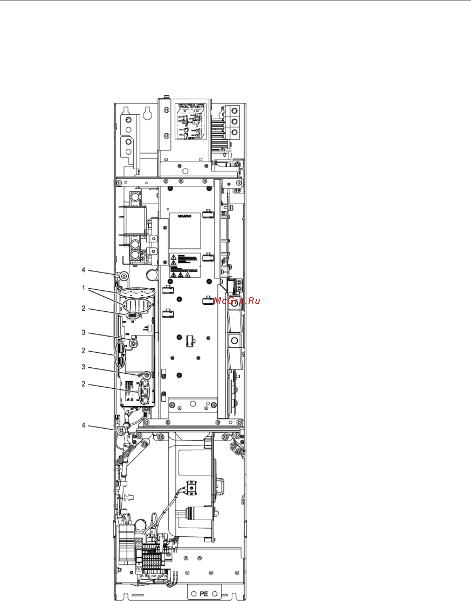 Siemens 6SL3710-7LE32-6AAх [629/732] Замена интерфейсного модуля управления типоразмер fx