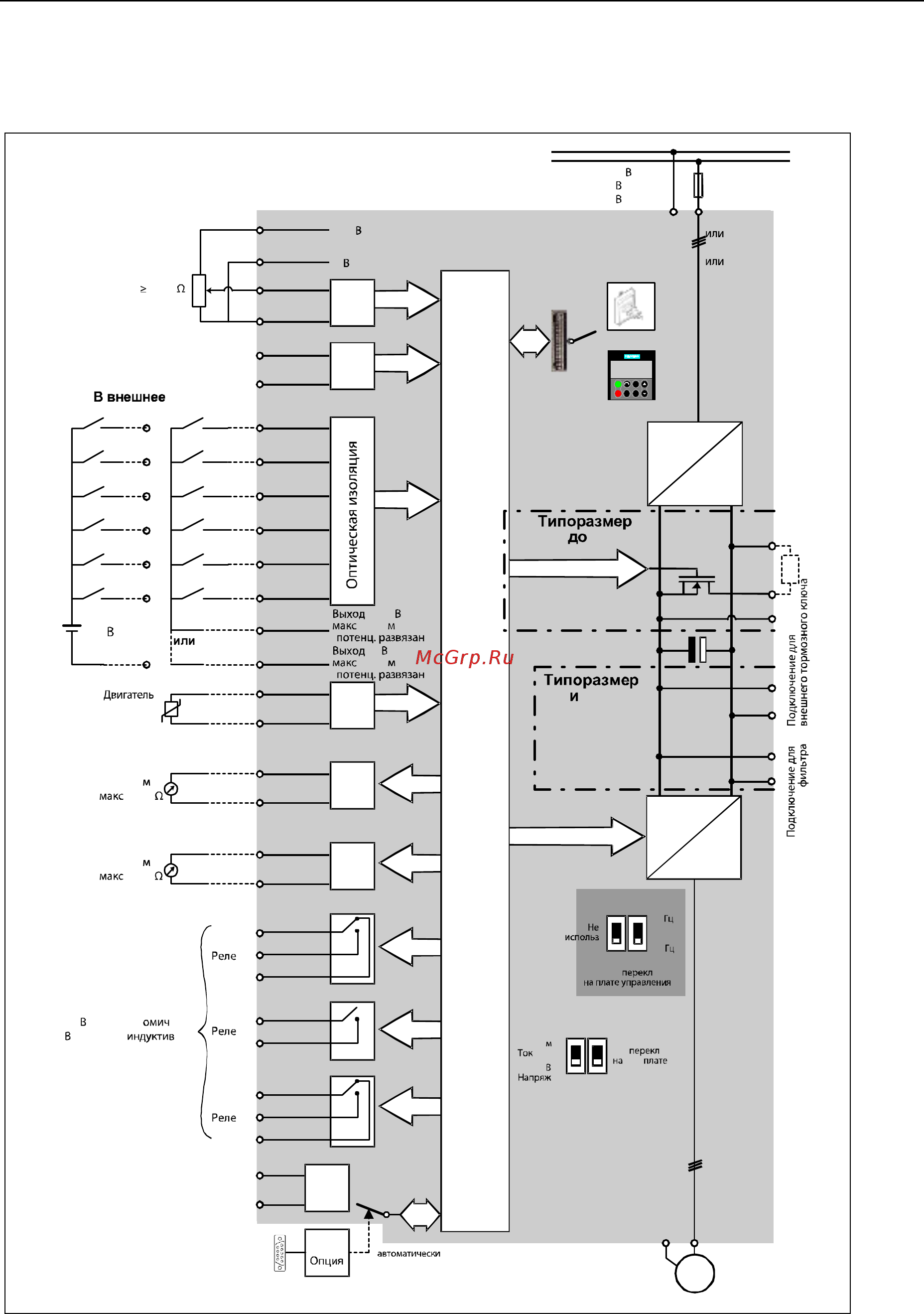 Siemens 6SE6440-2UD13-7AA1 [74/312] Рис 3 17 блок схем micromaster 440