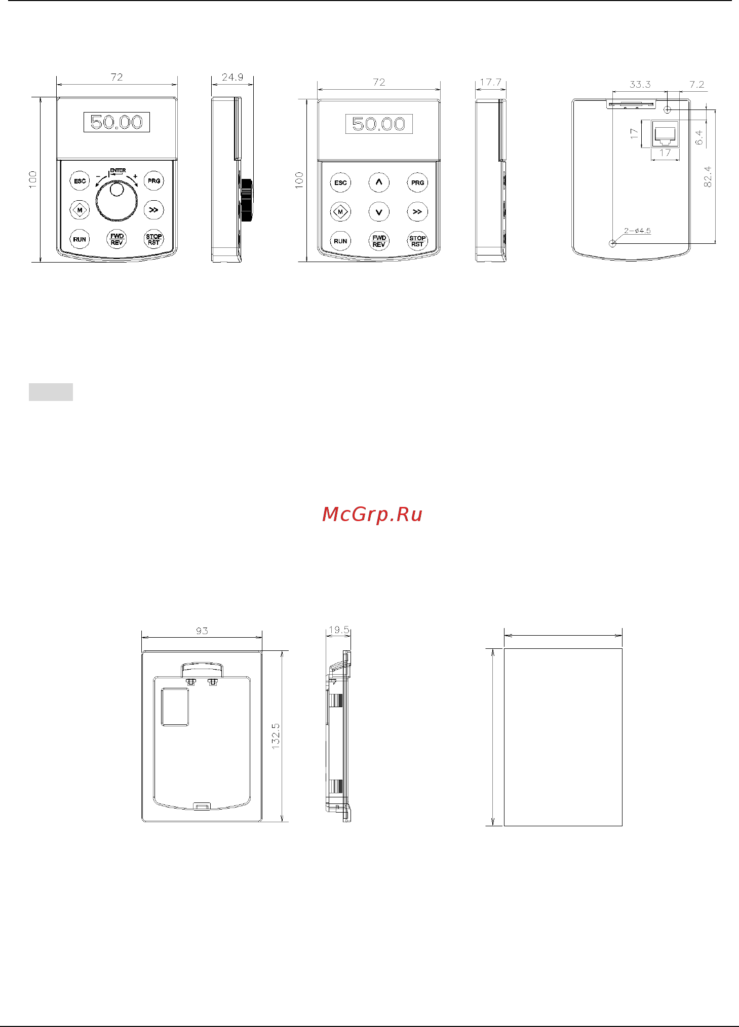Tecorp HC2V8G4030 [31/182] Operation panel outline and mounting dimension