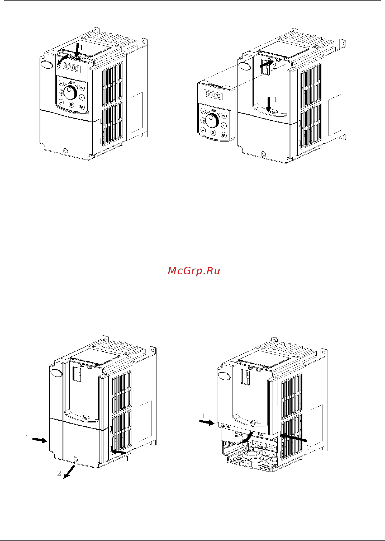 Tecorp HC2V8G4315 [35/182] Removal and mounting of covers of inverter with plastic enclosure
