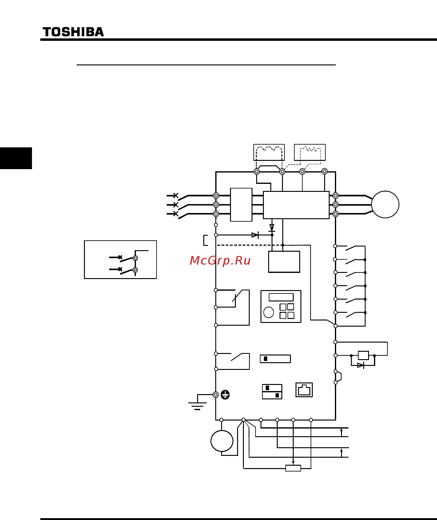 Toshiba VFS15-4055PL-WN [49/223] Схема стандартного подключения 1