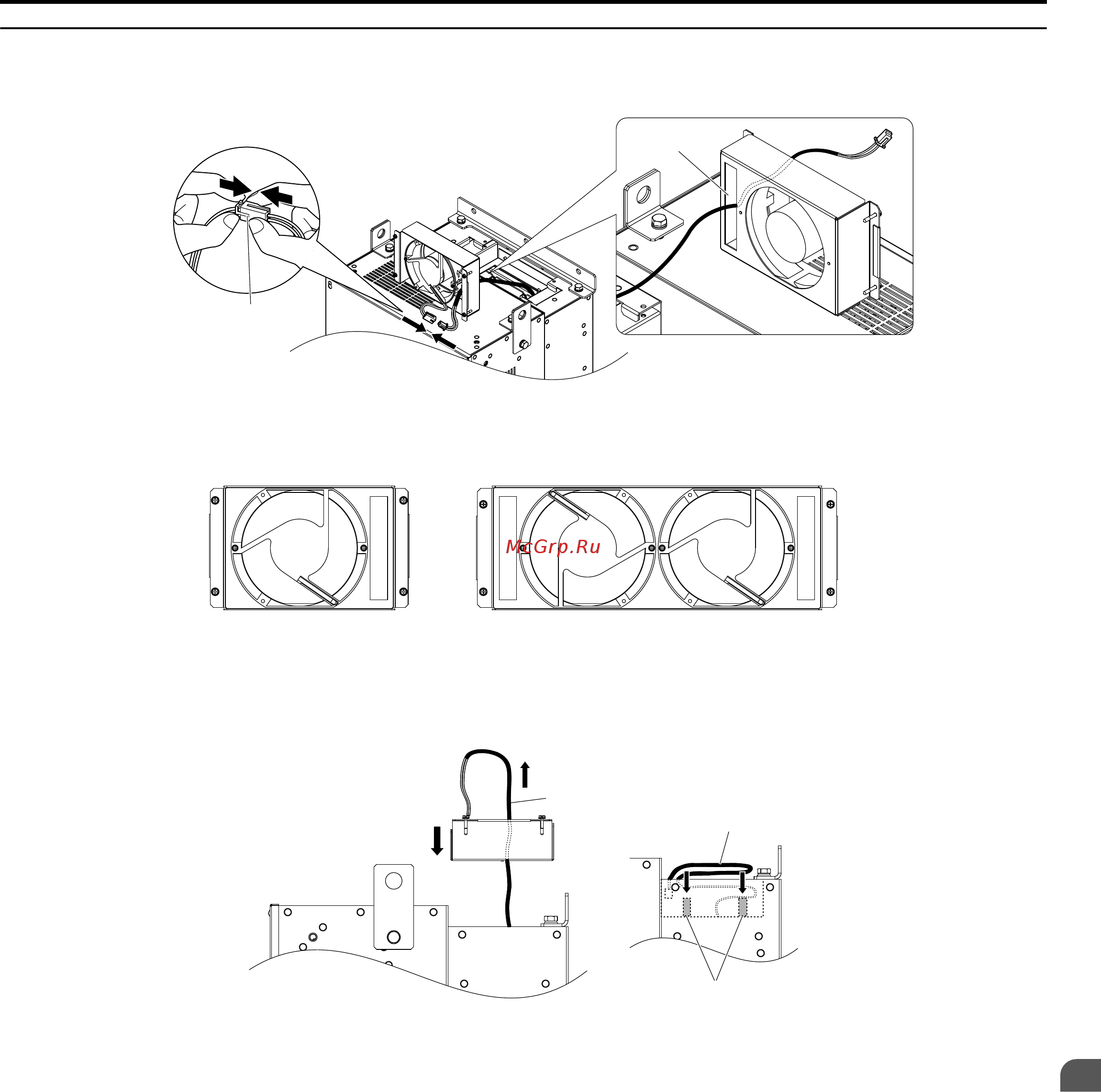 Yaskawa CIMR-UU4A0414F [401/644] Installing the cooling fan